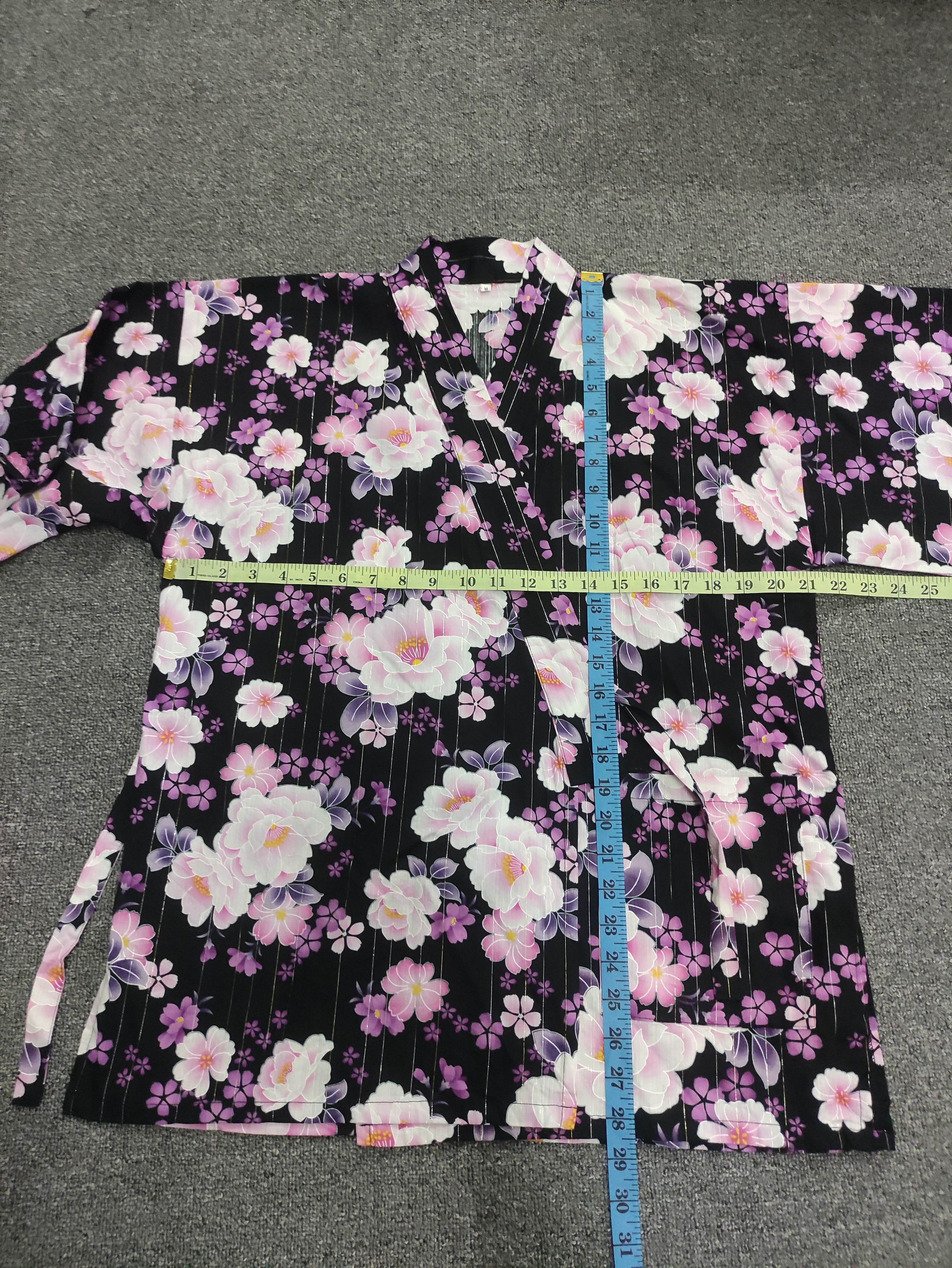 Japanese Brand Vintage Japanese Kimono Flower pattern Size US M / EU 48-50 / 2 - 9 Thumbnail