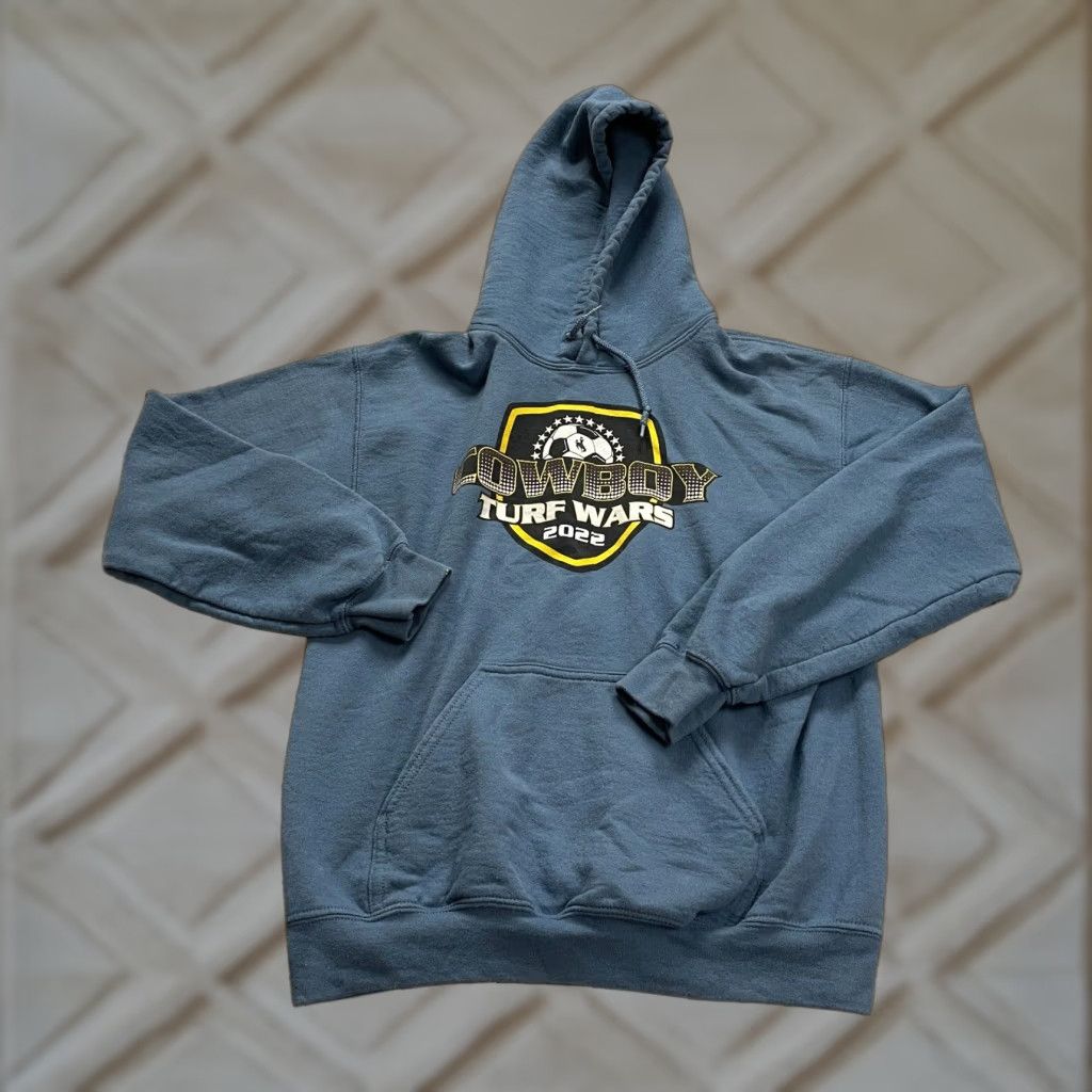 Vintage Unbranded Hoodie Womens S Blue Cotton Pullover Sweatshirt Casual Activewear Soccer Sports Womens Size S / US 4 / IT 40 - 1 Thumbnail
