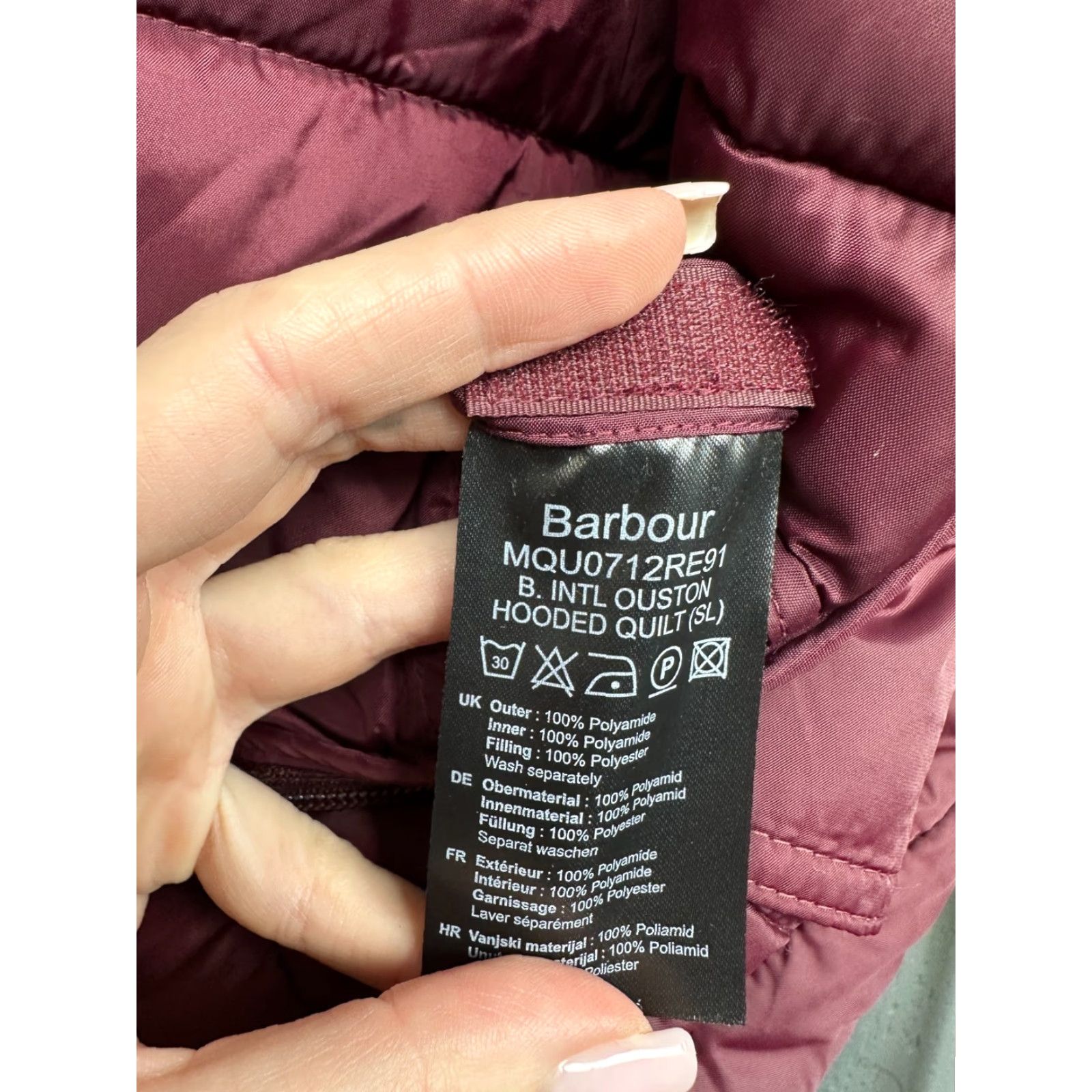 Barbour Barbour International Ouston Hooded Quilted Jacket Mens XL Barbour International Jacket Size US XL / EU 56 / 4 - 7 Thumbnail