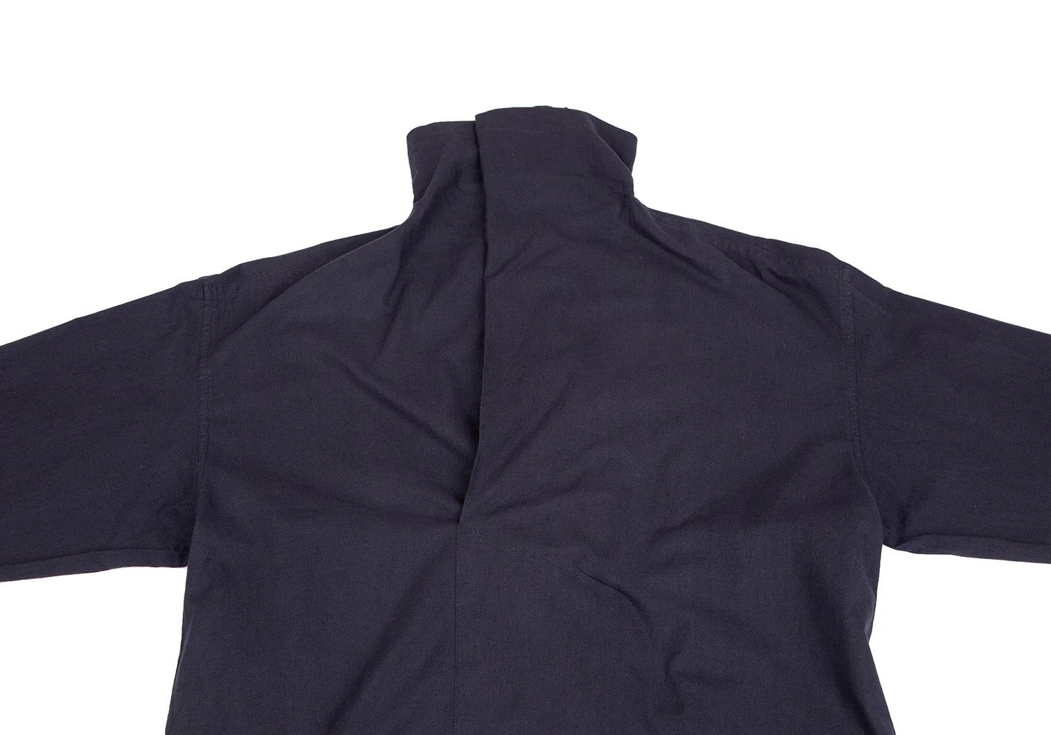 Issey Miyake Stand Neck Pullover Shirt in Navy, Size M Size US M / EU 48-50 / 2 - 2 Thumbnail