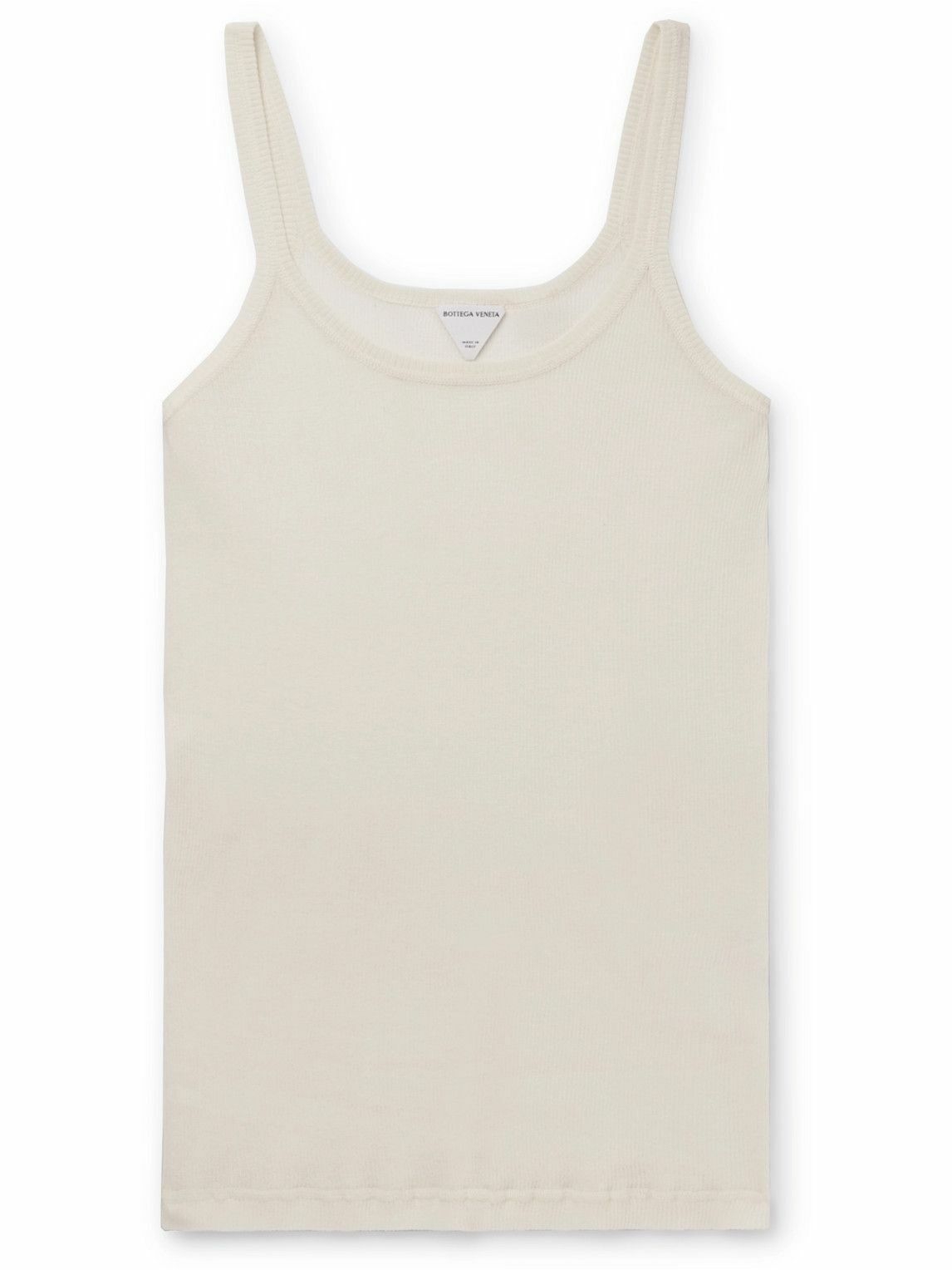Bottega Veneta o1y0526 Tank Top in Ivory Size US L / EU 52-54 / 3 - 1 Thumbnail