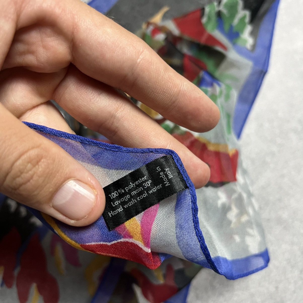 Cacharel Vintage Cacharel Flowers Print Handkerchief/Neckerchief Size ONE SIZE - 3 Thumbnail