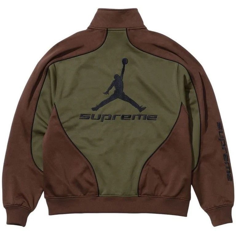 Jordan Brand × Supreme Supreme x Jordan Tricot Track Jacket Olive Small Size US S / EU 44-46 / 1 - 9 Thumbnail
