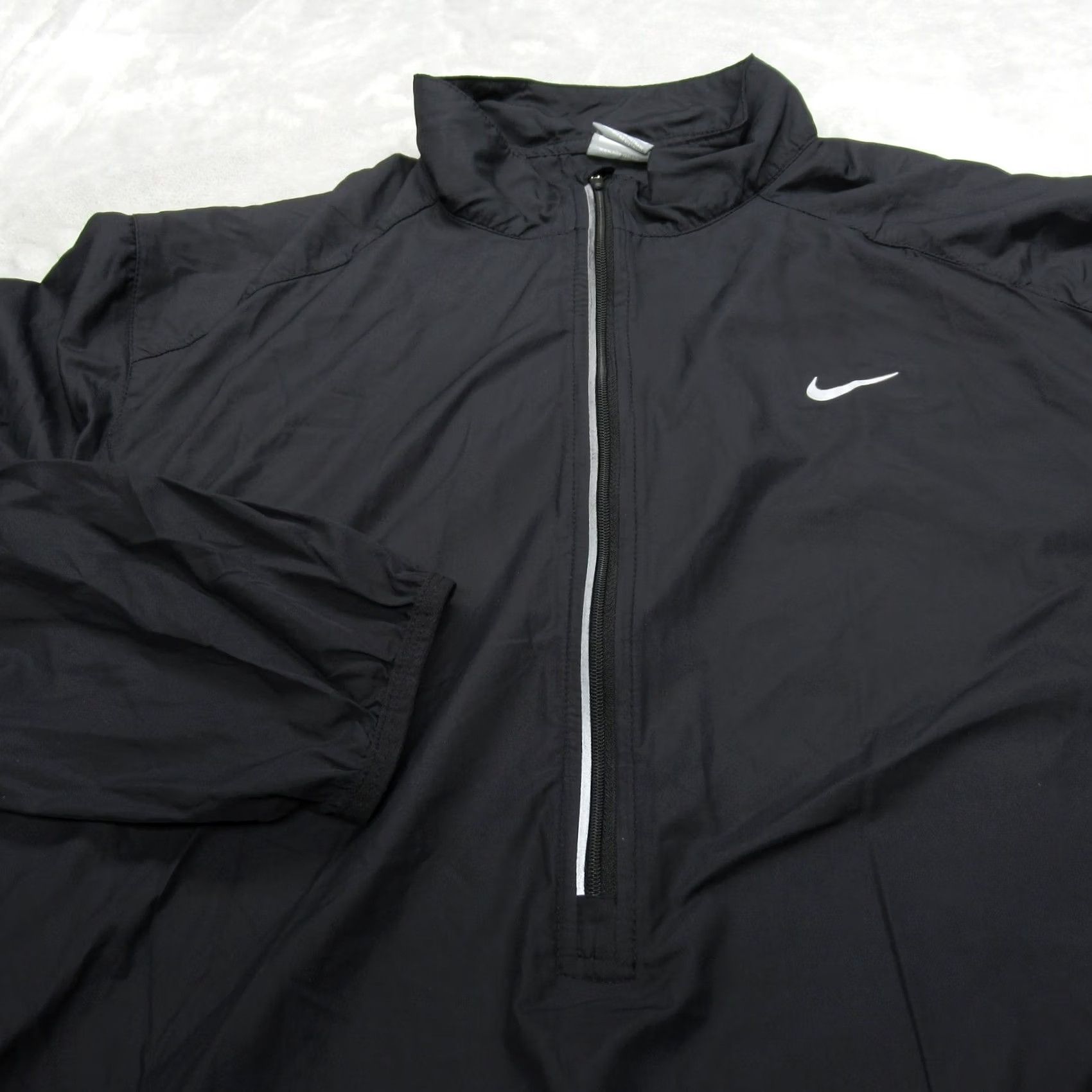 Nike VTG 90's Nike Jacket Mens Large Black Lightweight Packable 1/2 Zip Pullover Wind Size US L / EU 52-54 / 3 - 3 Thumbnail