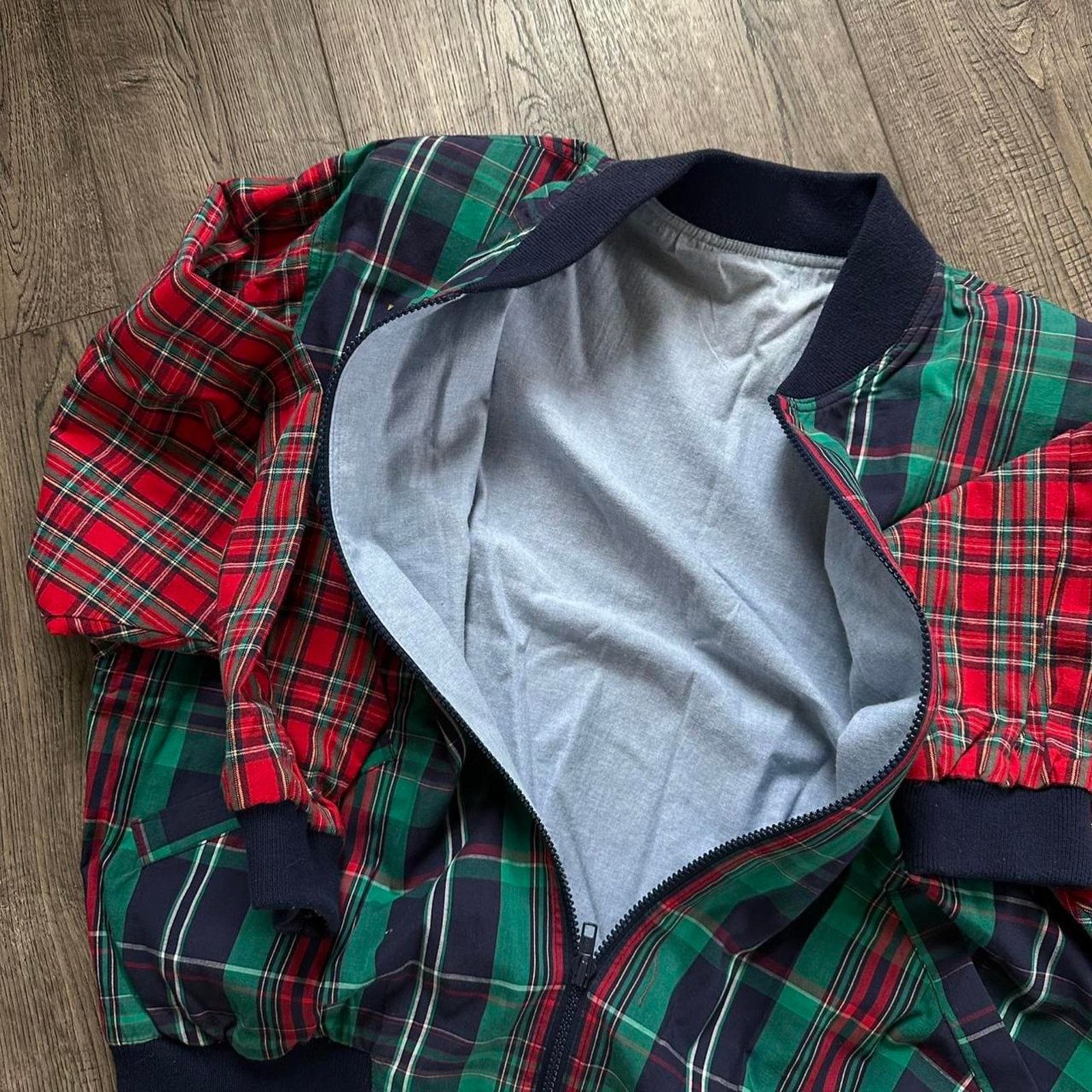 Vintage Epic Vintage 80s Custom Cut & Sew Plaid Bomber Zip Up Jacket Size US M / EU 48-50 / 2 - 3 Thumbnail