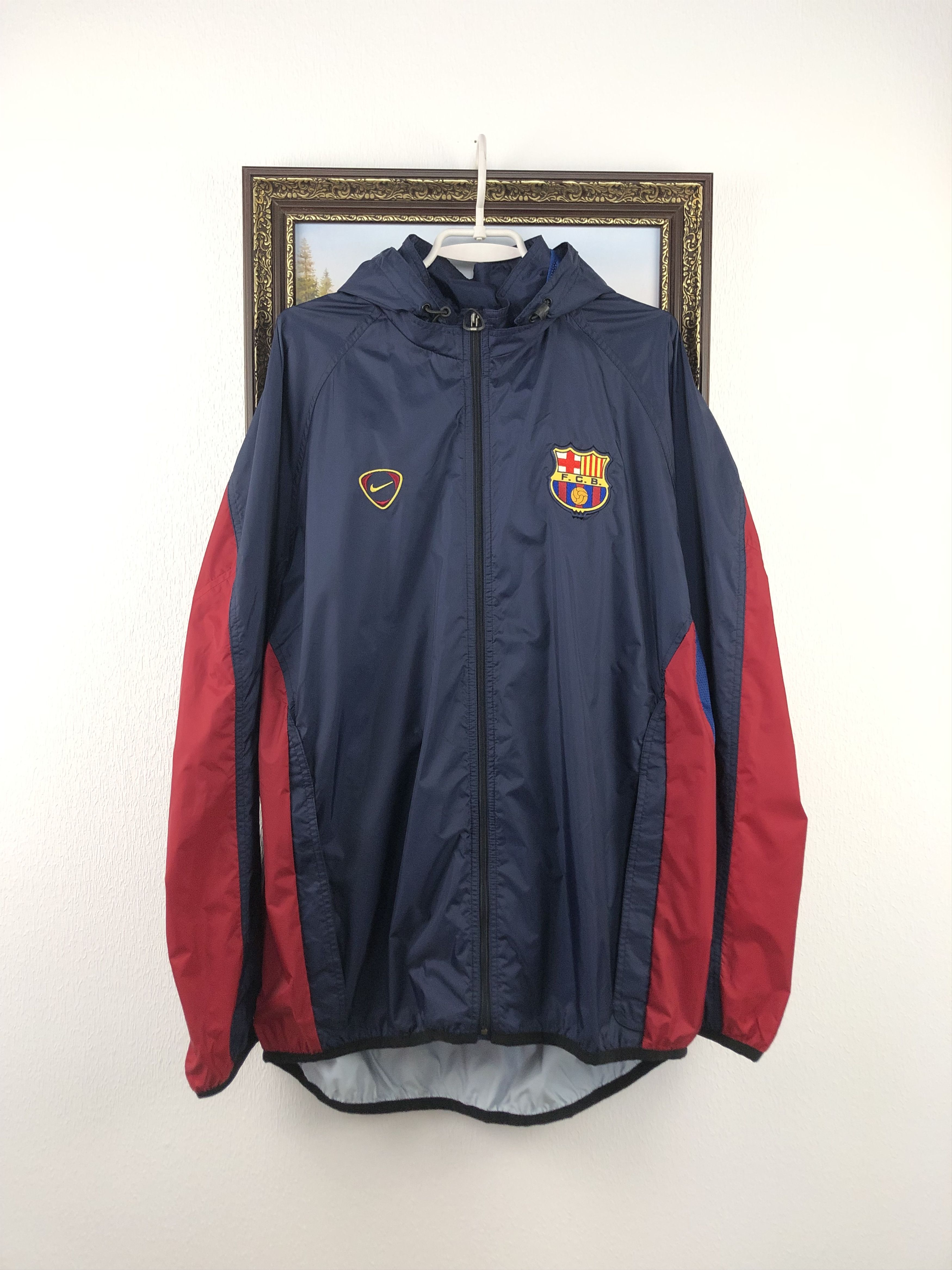 Vintage Vintage Barcelona Football Jacket Soccer Windbreaker Track Size US XL / EU 56 / 4 - 1 Thumbnail