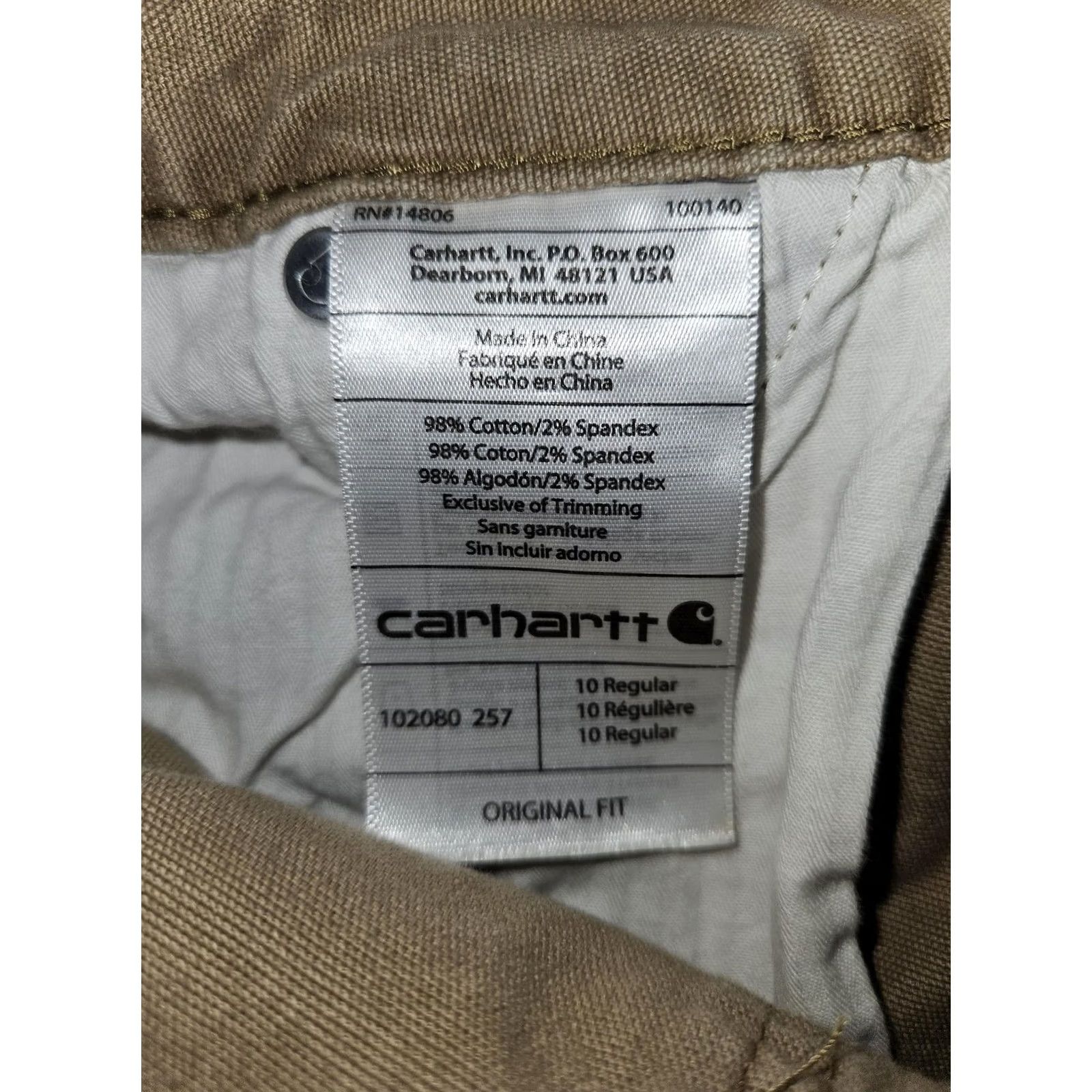 Carhartt Carhartt Pants Womens 10 Brown Rugged Flex Original Fit W/Carhartt Belt Workwear Size 32" / US 10 / IT 46 - 3 Thumbnail