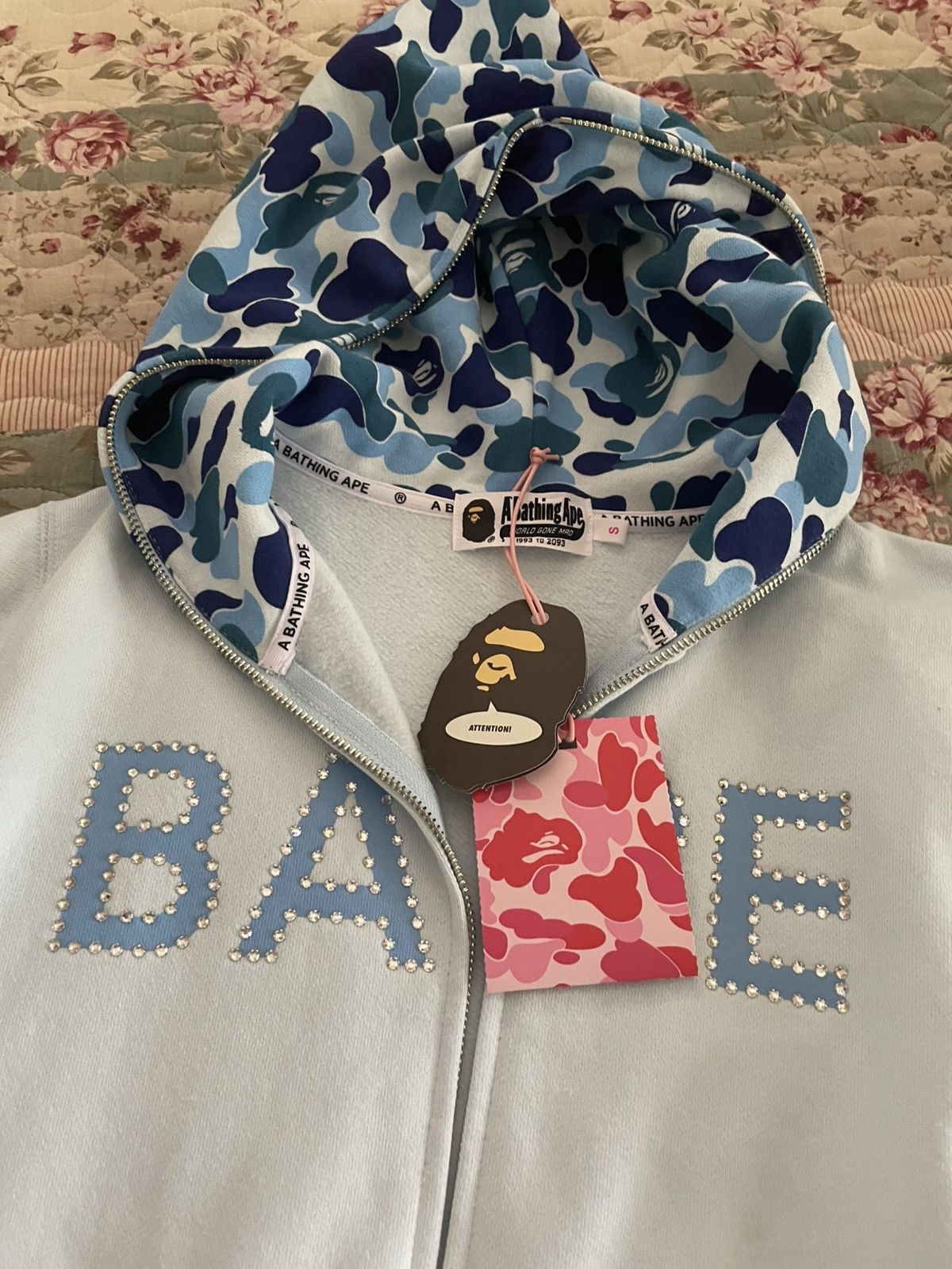 Bape ABC CAMO CRYSTAL STONE BAPE FULL ZIP HOODIE Size S / US 4 / IT 40 - 7 Thumbnail