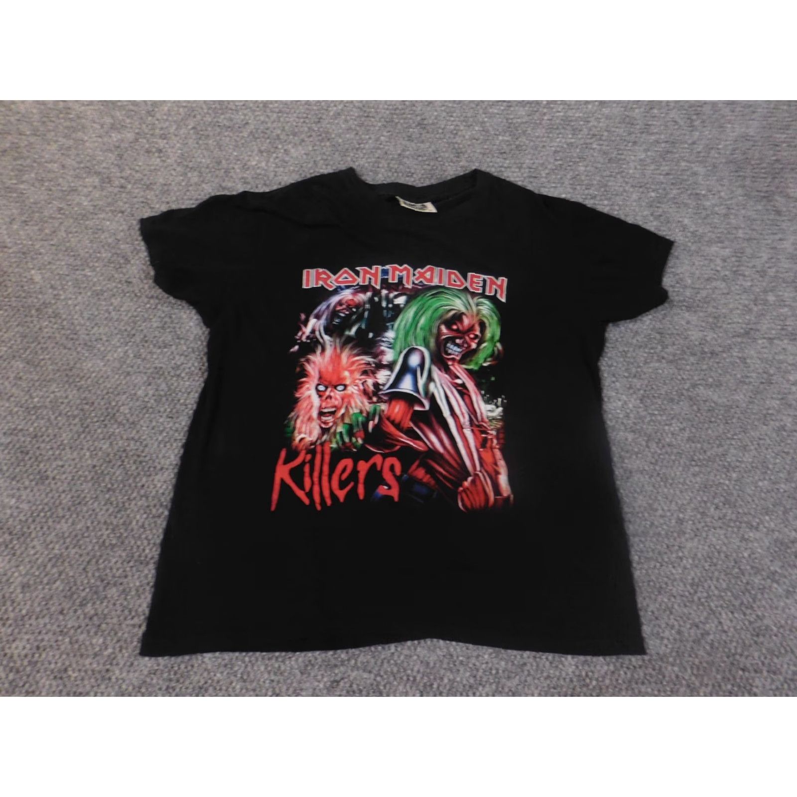 Vintage Iron Maiden Shirt Medium Mens Killers Black Graphic Skull Metal Rock Vintage T-Shirt Black Mens M Rock Size US M / EU 48-50 / 2 - 7 Thumbnail