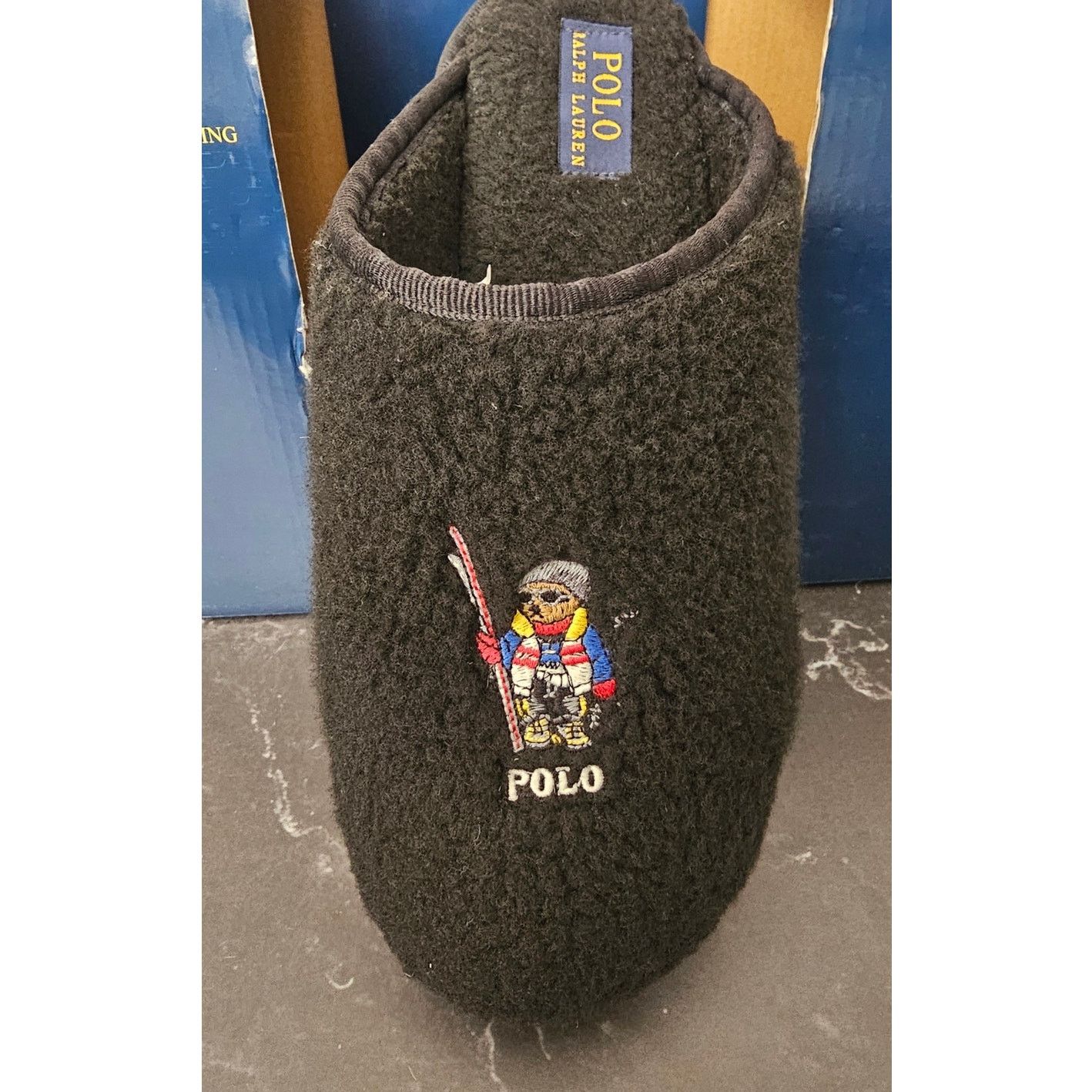 Polo Ralph Lauren Polo Ralph Lauren Ski Bear Black Sherpa Kayleigh Slippers 9 Size US 9 / IT 39 - 3 Thumbnail