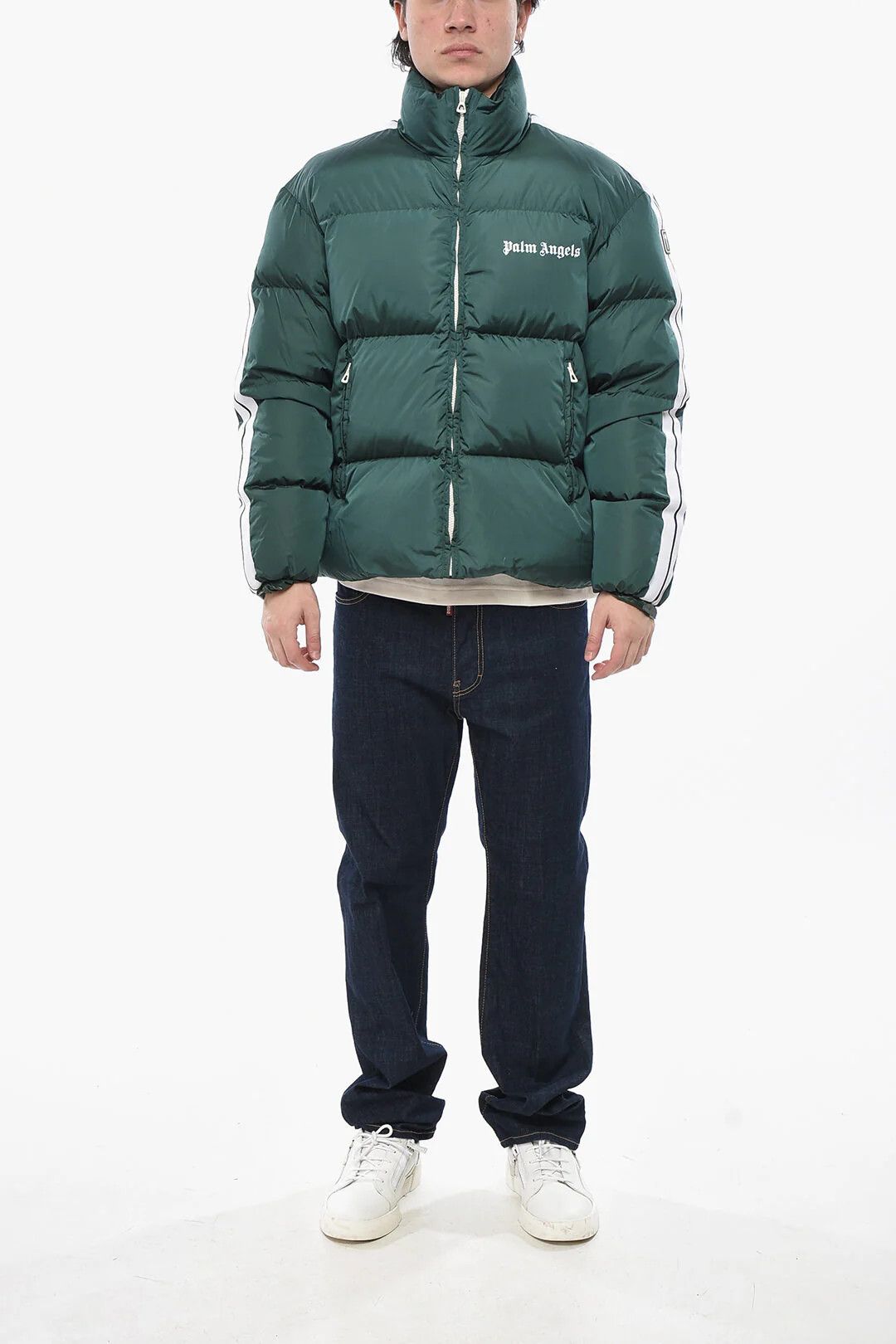 Palm Angels og1mm0326 Nylon Puffer Jacket in Green Size US XS / EU 42 / 0 - 4 Thumbnail