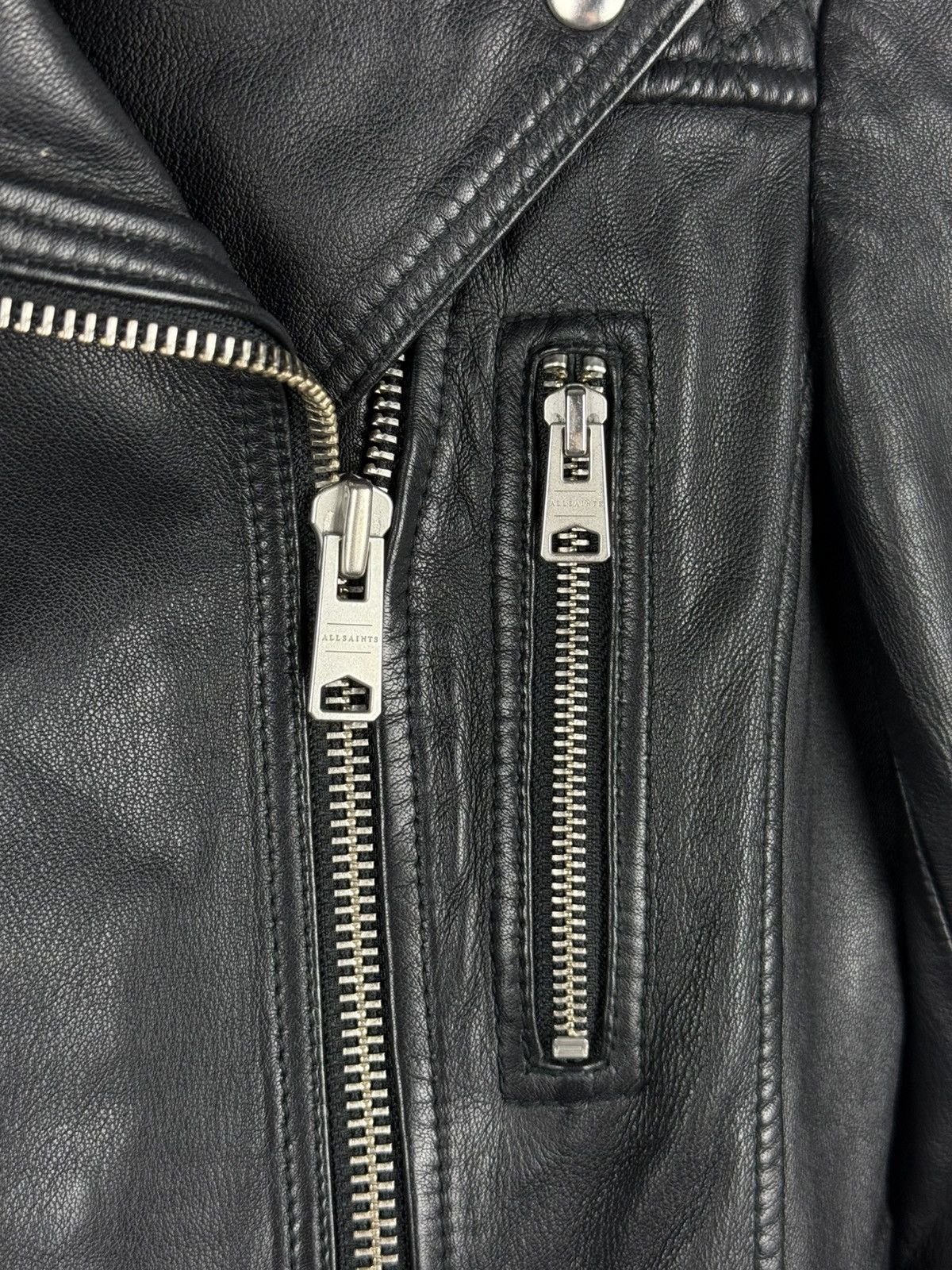 Allsaints Allsaints Catch Biker Ladies Leather Full Zip Jacket Size M / US 6-8 / IT 42-44 - 9 Thumbnail