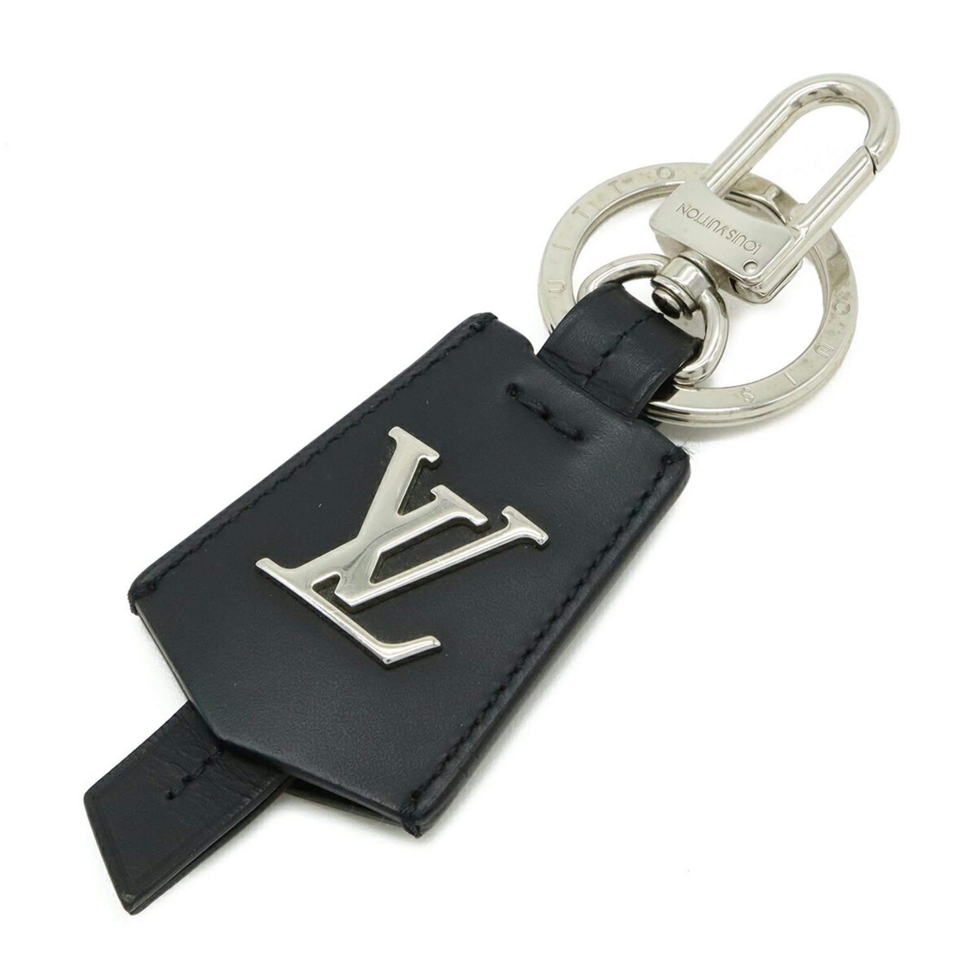 Louis Vuitton Louis Vuitton Keychain LV Cloche Clé Key Charm Cowhide Leather Black Silver M68020 Size ONE SIZE - 1 Thumbnail