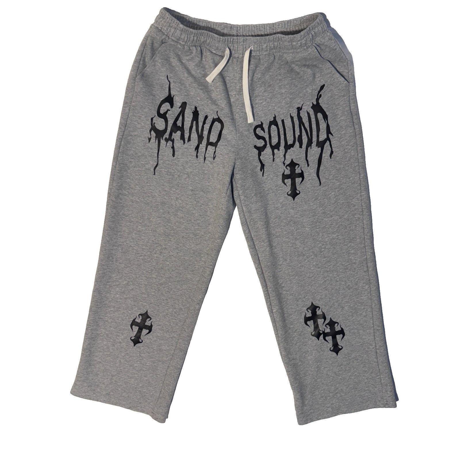 Other Sand Sound Iron Cross Graphic Drawstring Sweatpants Large Gr Size US 34 / EU 50 - 1 Thumbnail