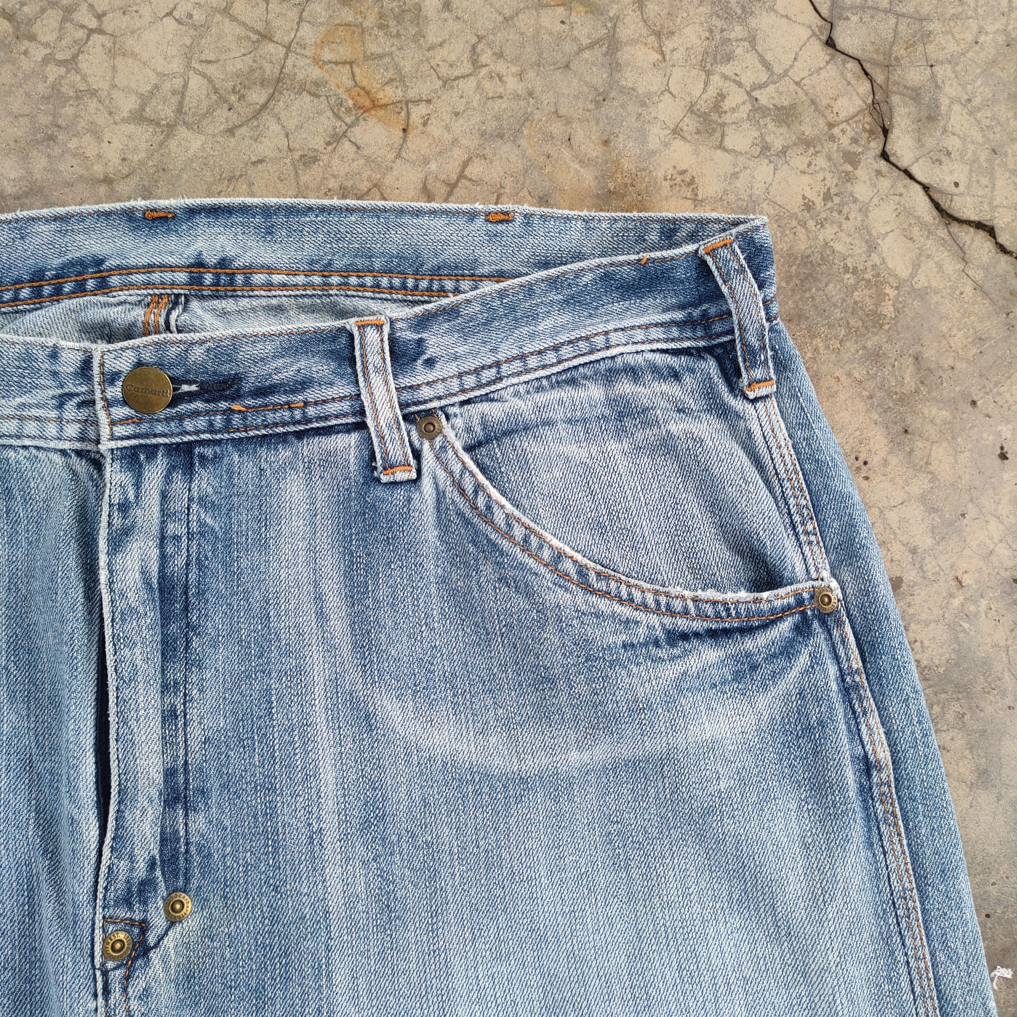 Carhartt VINTAGE CARHARTT CARPENTER FADED JEANS DENIM PANTS Size US 38 / EU 54 - 9 Thumbnail