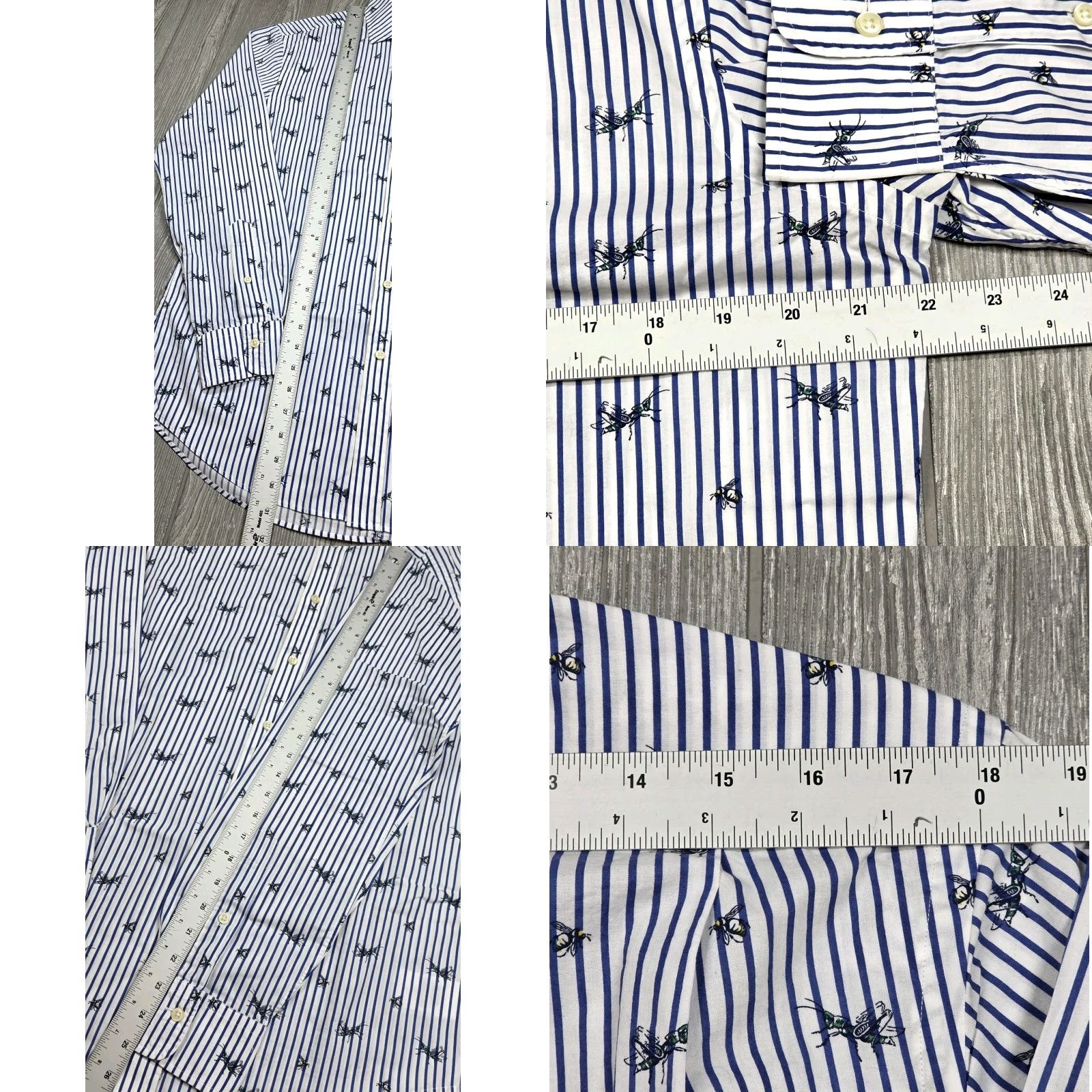 Polo Ralph Lauren Polo Ralph Lauren Shirt M Men Blue White Striped Button-Up Long Sleeve Size US M / EU 48-50 / 2 - 9 Thumbnail