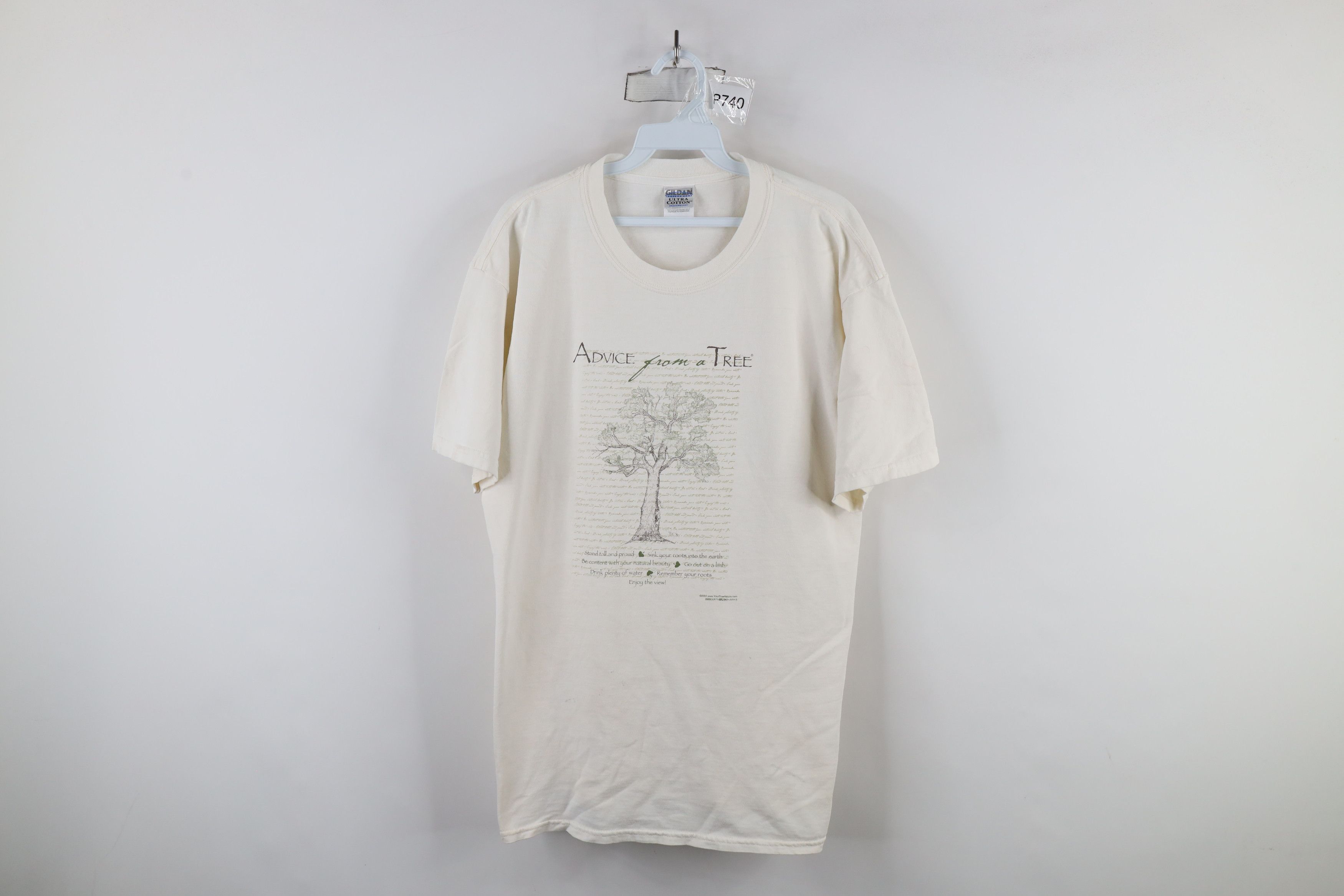 Vintage Vintage Y2K 2003 Streetwear From A Tree Nature T-Shirt Cream Size US L / EU 52-54 / 3 - 1 Thumbnail