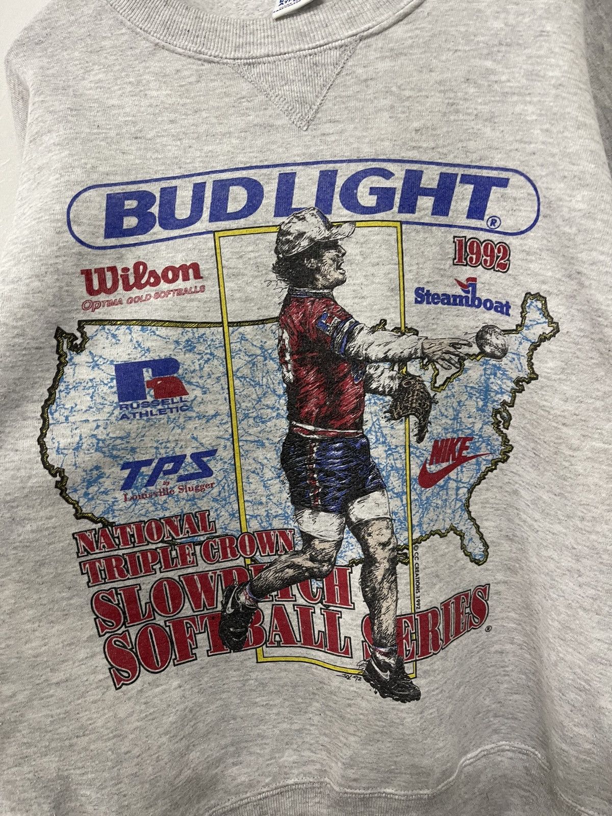 Russell Athletic × Vintage 1992 Rusells Bud light Soft ball series crewneck pullover Size US L / EU 52-54 / 3 - 3 Thumbnail