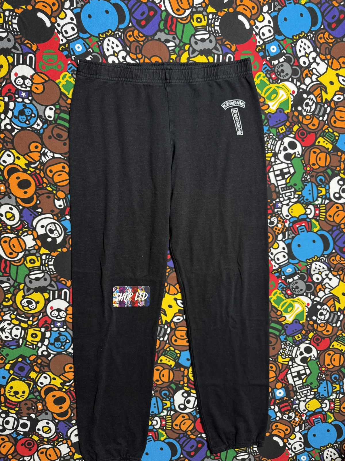 Chrome Hearts Chrome Hearts Black T Bar Logo Sweatpants Size US 30 / EU 46 - 2 Thumbnail