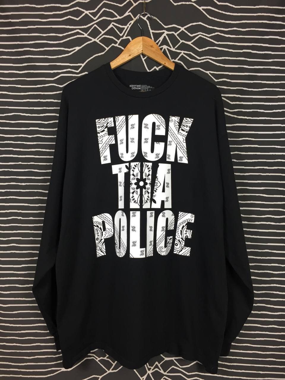 Japanese Brand × Vintage KRHYME DENIM Fuck tha Police Area Code LA Longsleeve Tee Size US XXL / EU 58 / 5 - 2 Thumbnail