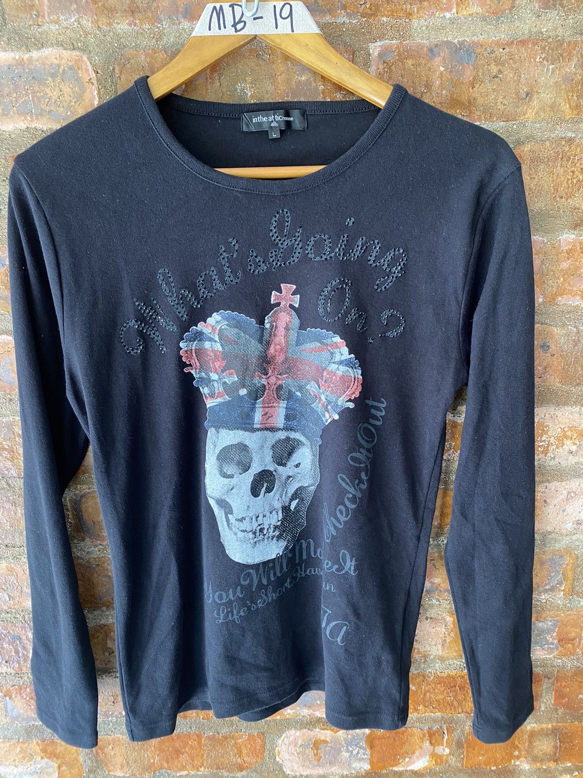 In The Attic 🔥Vintage UK king Skull poem Size US M / EU 48-50 / 2 - 3 Thumbnail