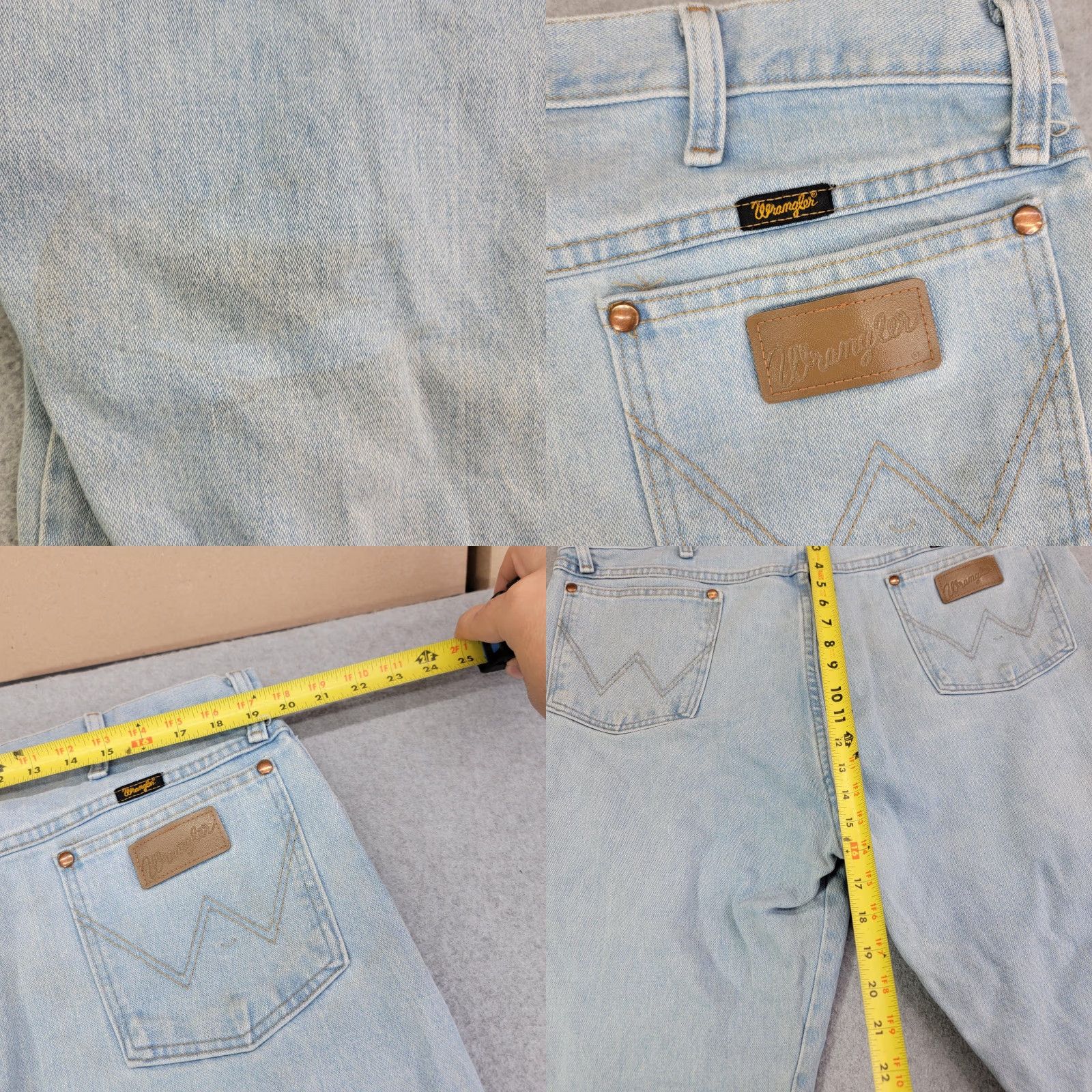 Wrangler Wrangler Jeans Men 40x32 Light Wash Blue Regular Fit Straight Leg Denim Pants Size US 40 / EU 56 - 8 Thumbnail