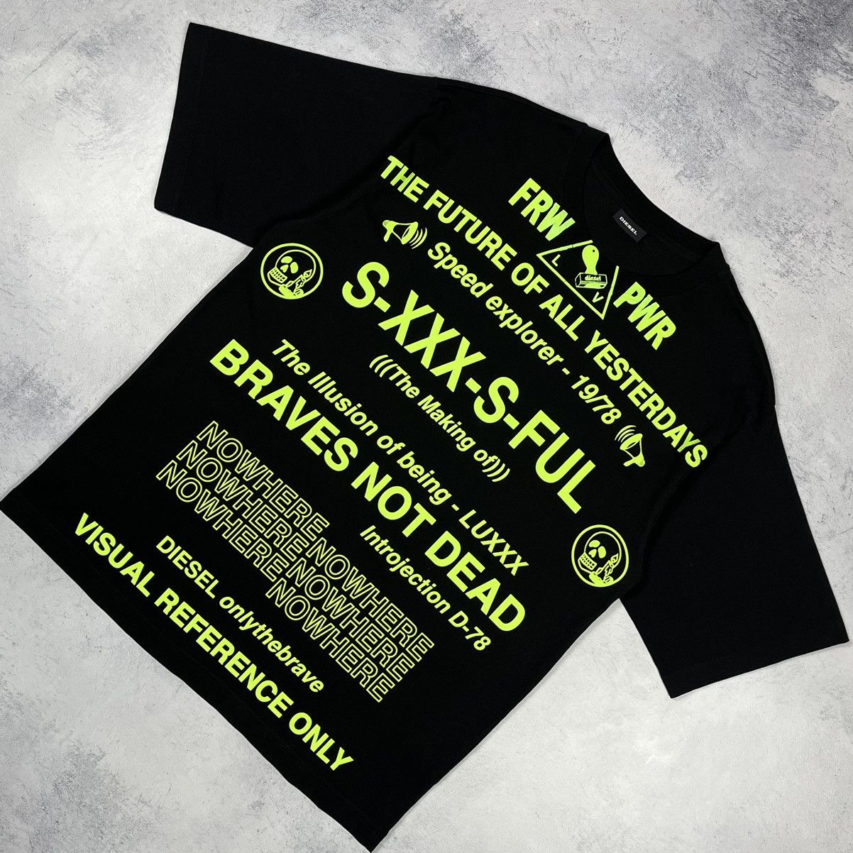 Diesel Designer Diesel T-Ball-X2 oversize neon big logo T Shirt Size US XS / EU 42 / 0 - 1 Thumbnail