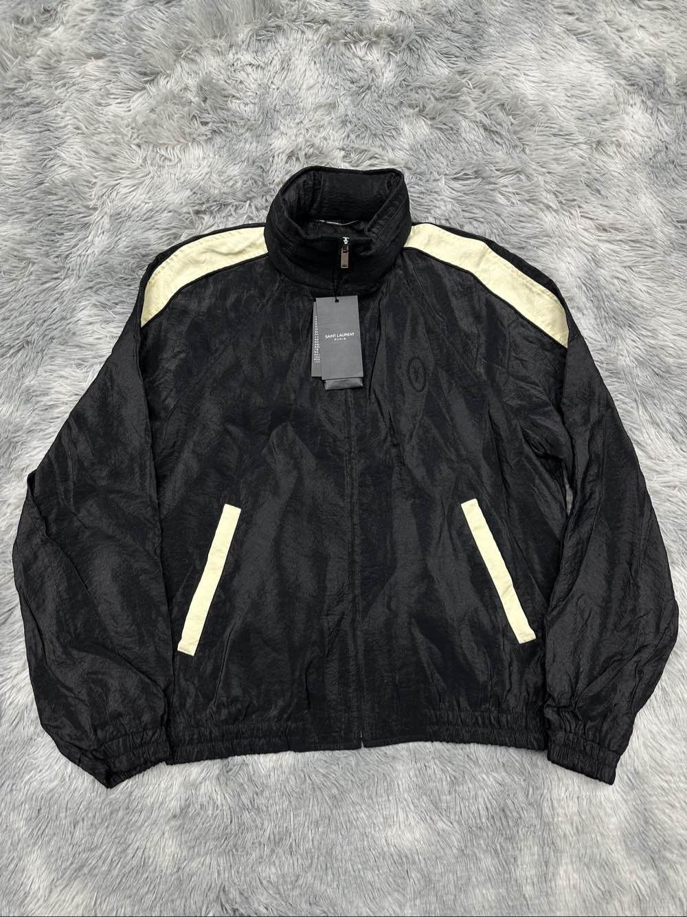 Saint Laurent Paris Saint Laurent Stripe Track Jacket Size S Size US S / EU 44-46 / 1 - 1 Thumbnail