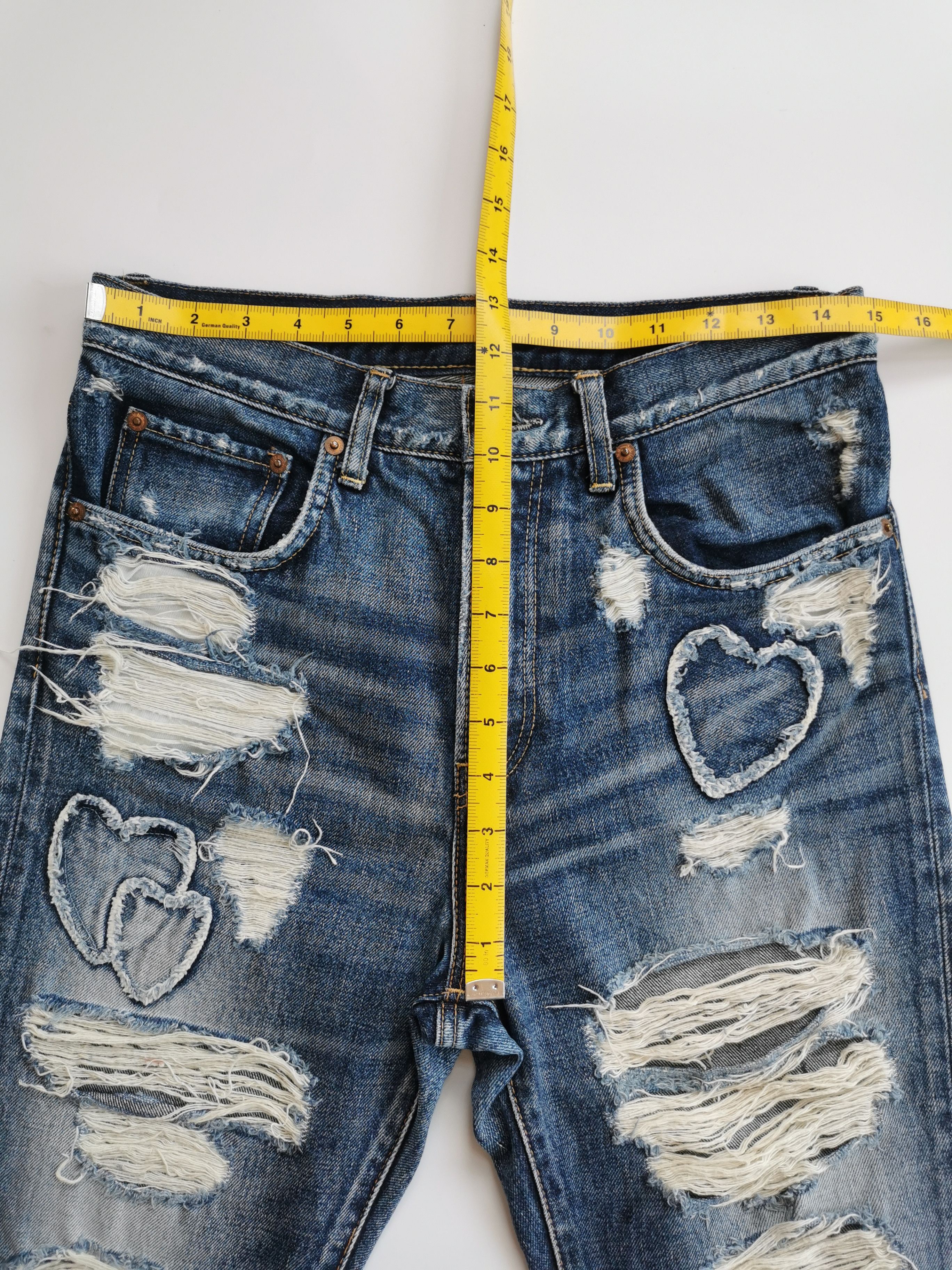 Kapital RNA INC. Slang distressed patchwork denim jeans Size US 29 - 2 Thumbnail