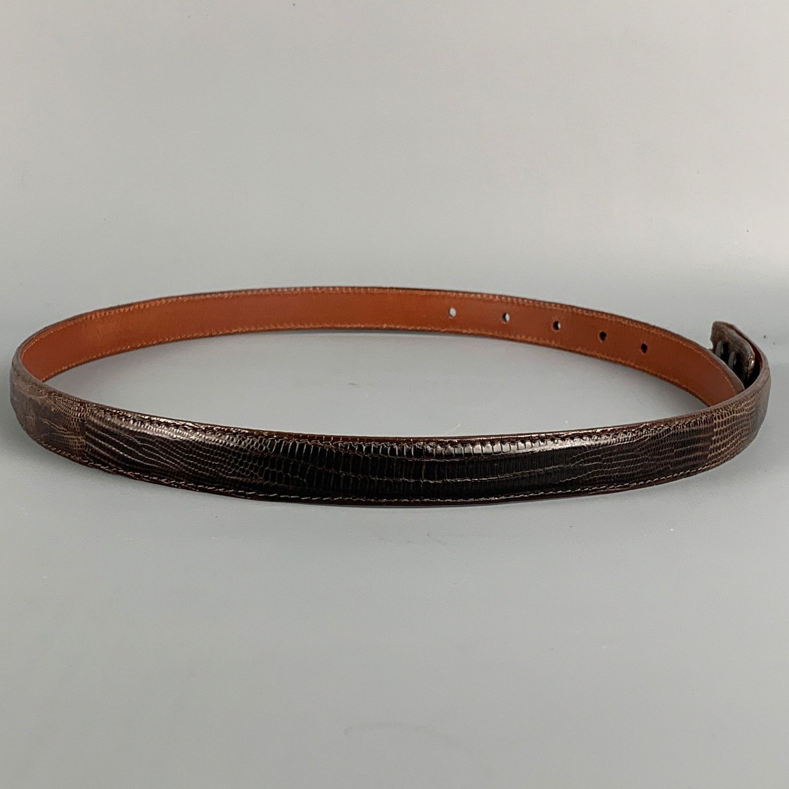 Other PAT AREIAS Size 29 Brown Lizard Belt Strap Size ONE SIZE - 2 Thumbnail