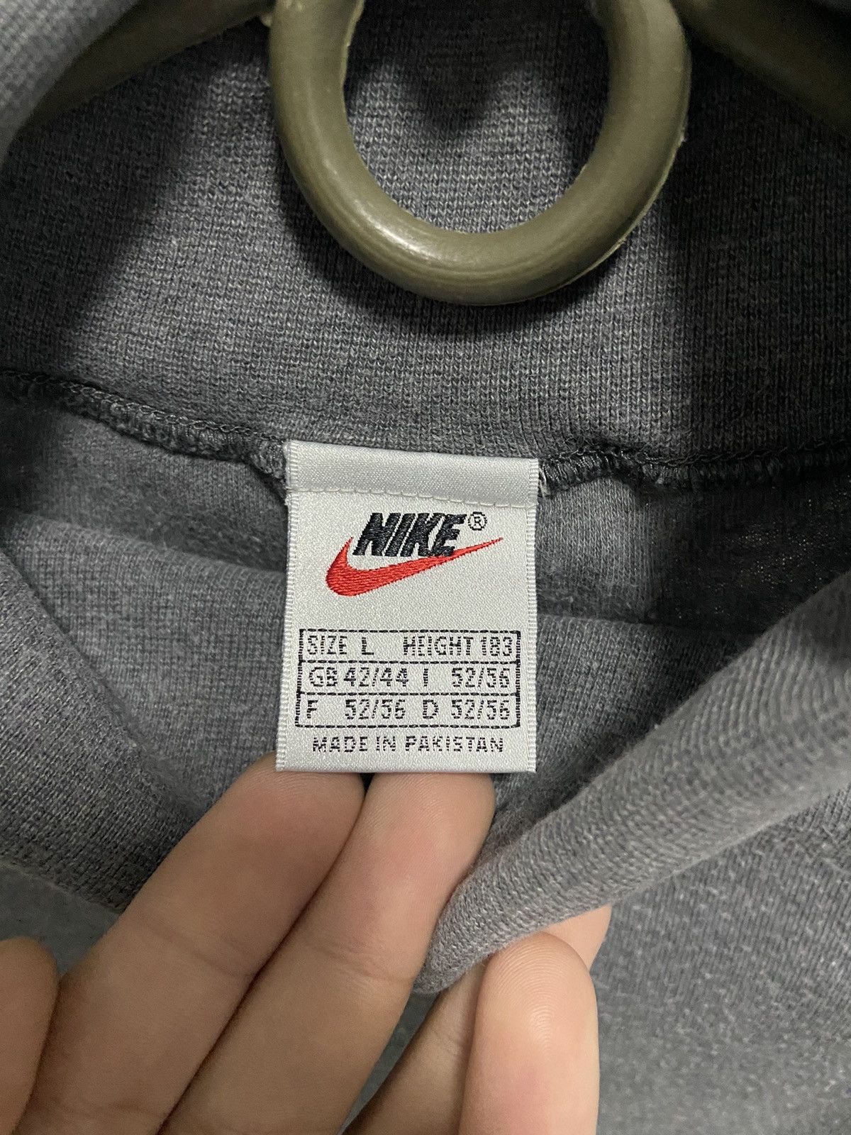 Nike × Vintage Nike Sweatshirt turtle neck small swoosh Logo Vintage 90s Size US L / EU 52-54 / 3 - 5 Thumbnail