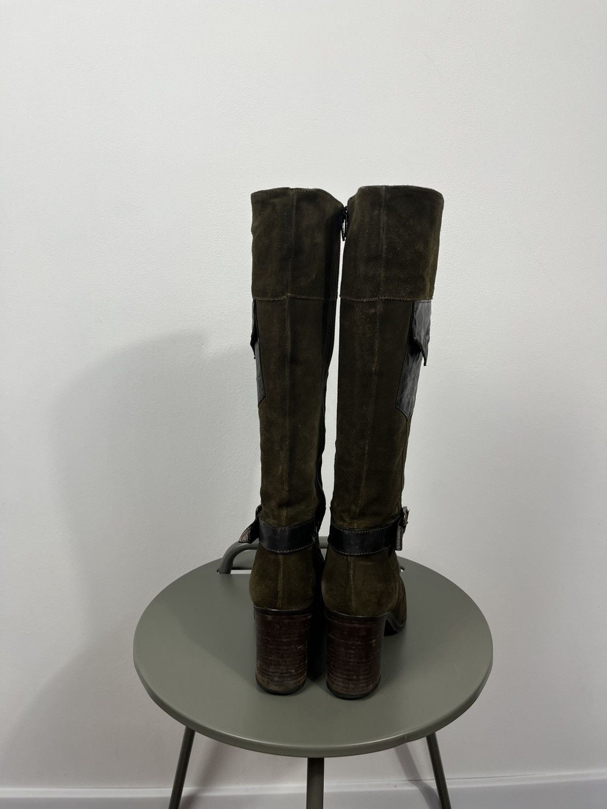 Other Janet Janet Suede Knee High Boots Pocket Detail Size 39.5 Size US 9 / IT 39 - 10 Thumbnail