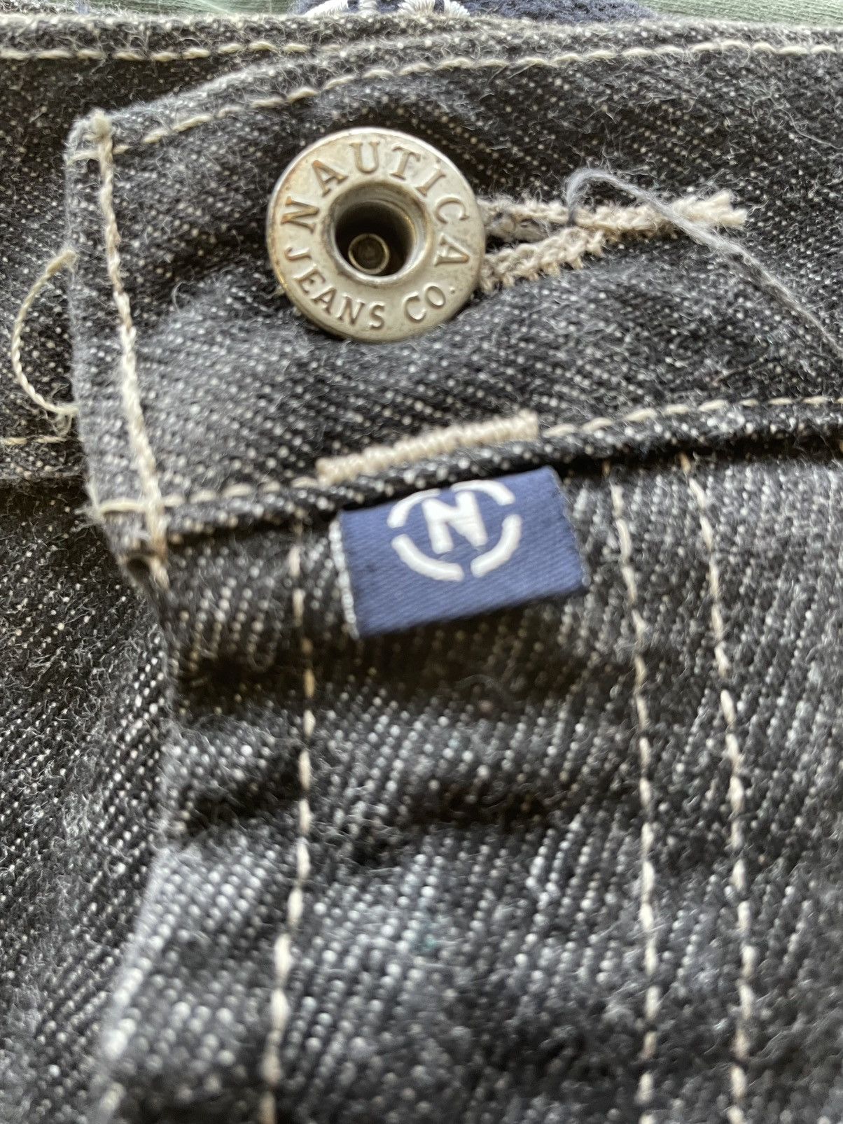 Nautica × Vintage VINTAGE NAUTICA BLACK DENIM JEAN SHORTS JORTS 36x10 NI-3190 Size US 36 / EU 52 - 4 Thumbnail