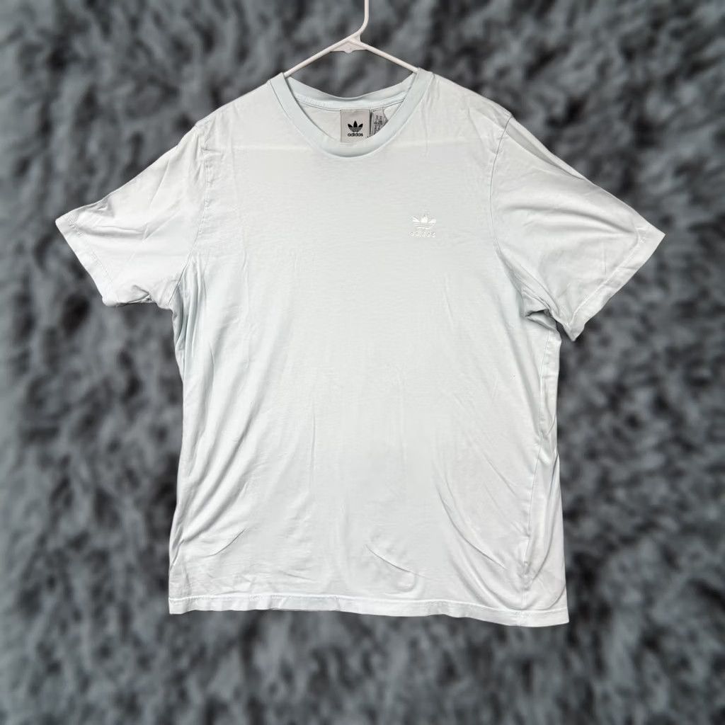 Adidas Adidas Shirt Mens XL Powder Blue Tee Crewneck Originals Trefoil Logo Sports Short Sleeve Jersey Cotton Casual Size US XL / EU 56 / 4 - 1 Thumbnail
