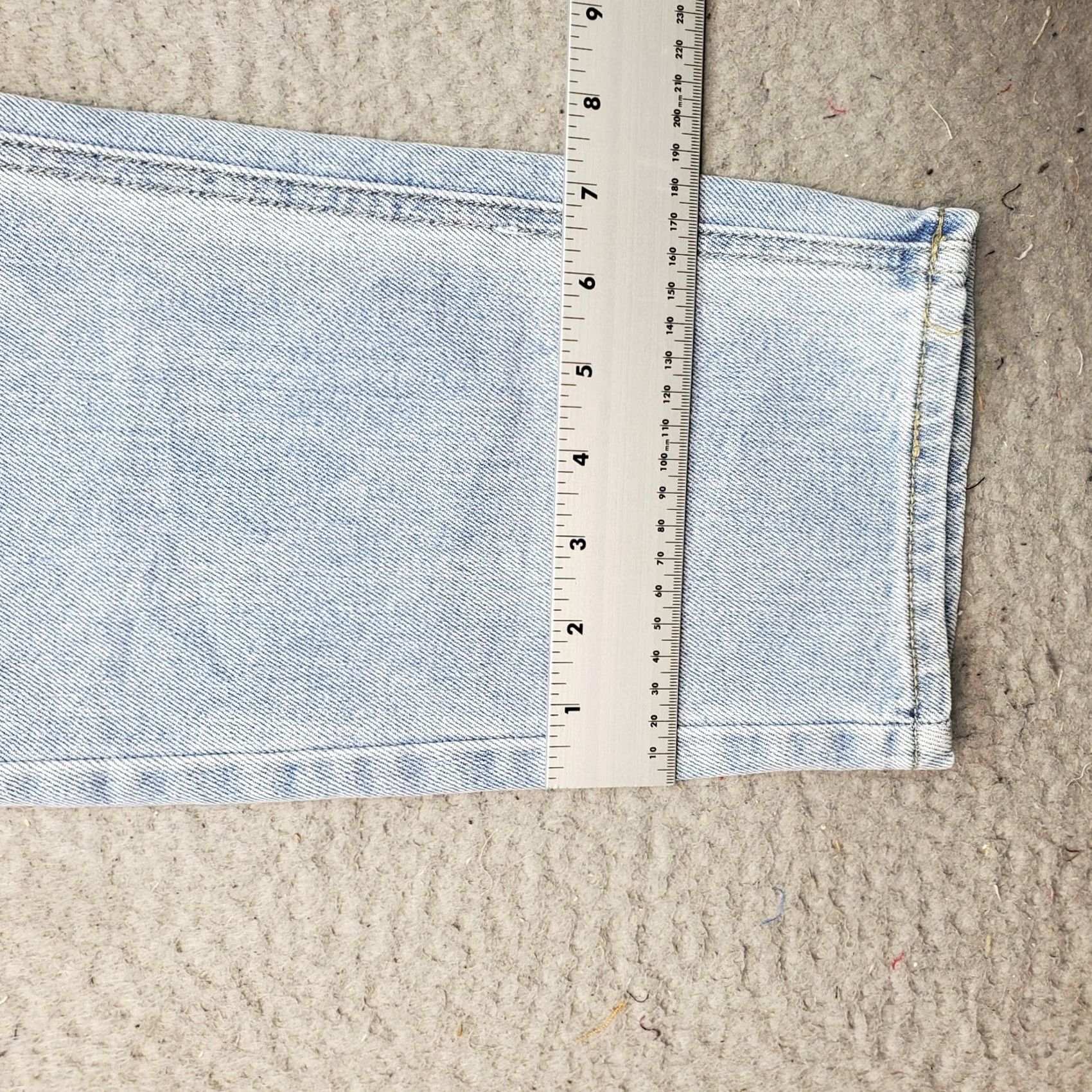 Vintage Seven7 Jeans Womens 10 Blue Denim Flat Front Straight Leg High Rise Jeans Size 32" / US 10 / IT 46 - 5 Thumbnail