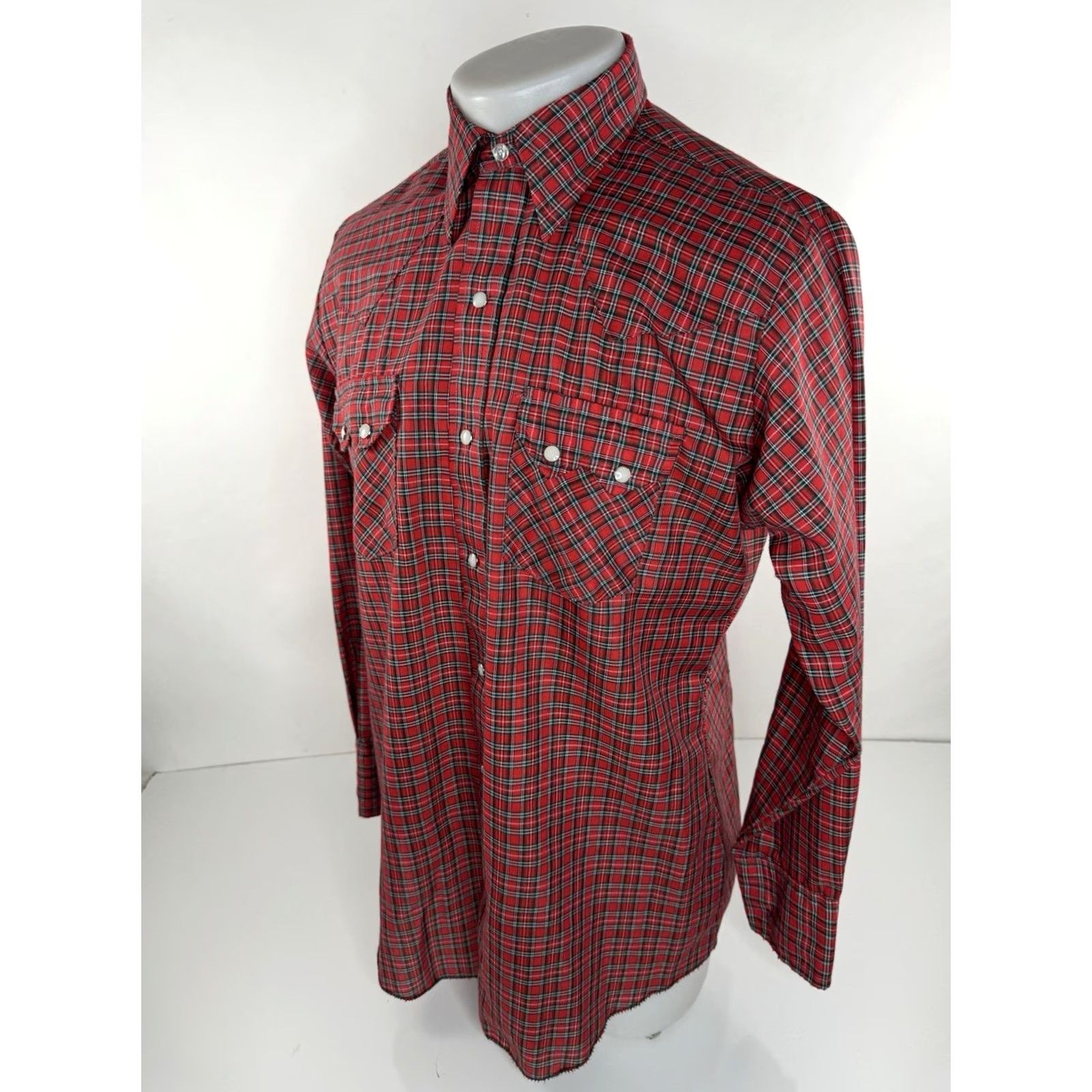 J Brand DEE CEE Plaid Western Pearl Snap Shirt Mens 16/34 Long Sleeve Snap Closure Pockets Multicolor 90s Theme AA Size US L / EU 52-54 / 3 - 2 Thumbnail
