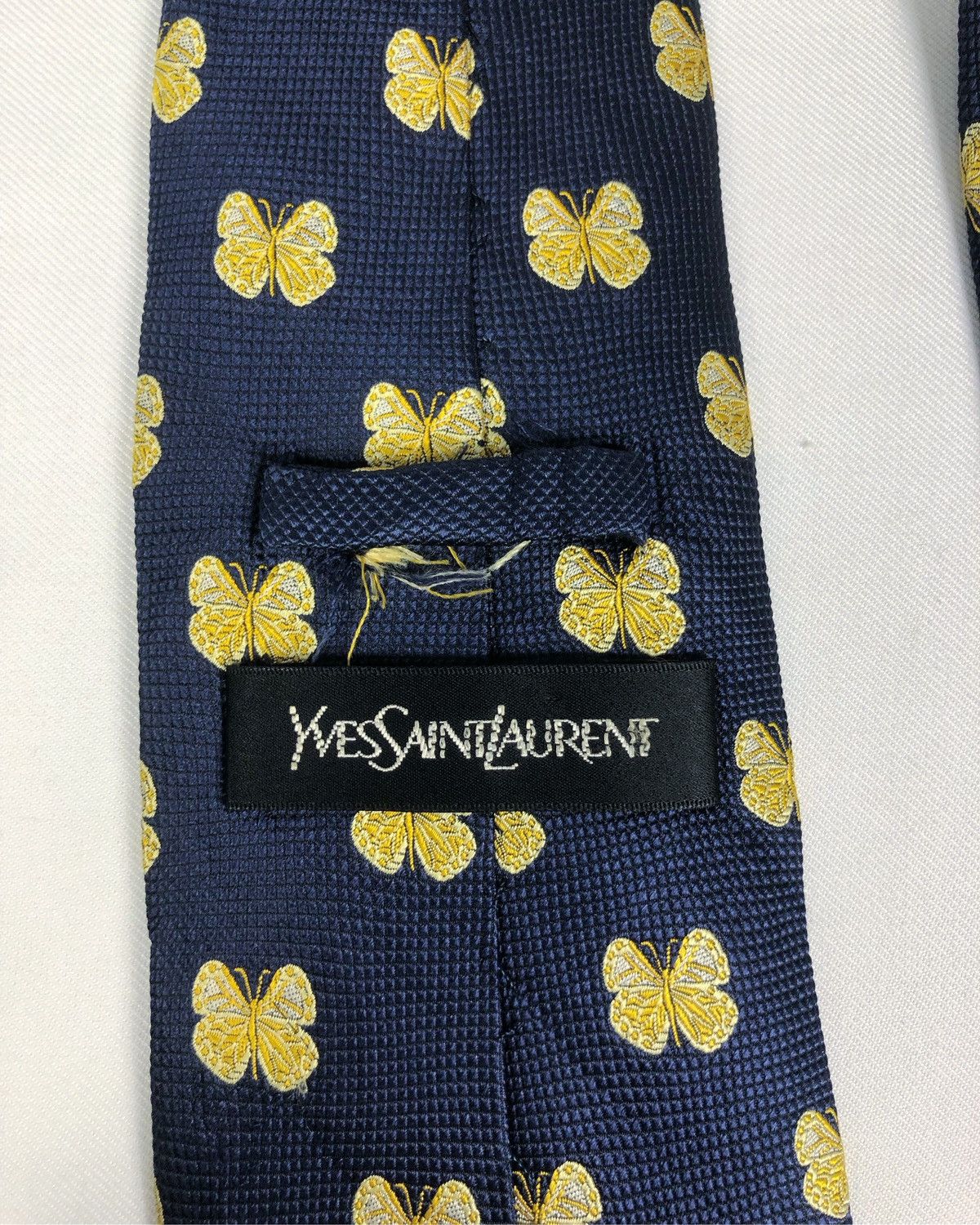 Yves Saint Laurent Vintage Yves Saint Laurent YSL Silk Tie Butterfly Motive Size ONE SIZE - 7 Thumbnail