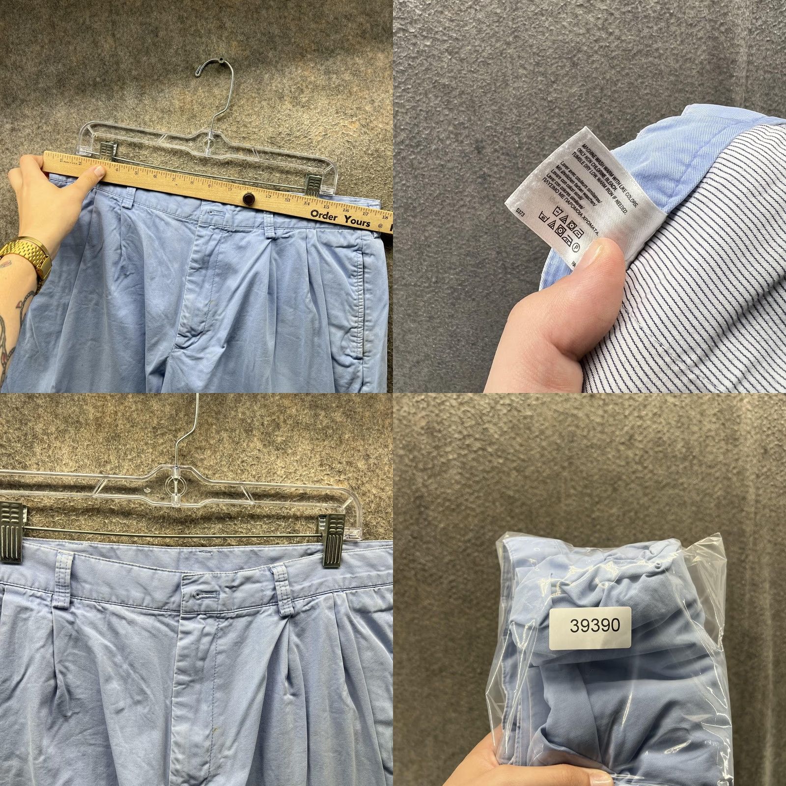 Brooks Brothers Brooks Brothers 346 Shorts Mens 36 Blue Pleated Chino Cotton Casual Summer Size US 36 / EU 52 - 8 Thumbnail