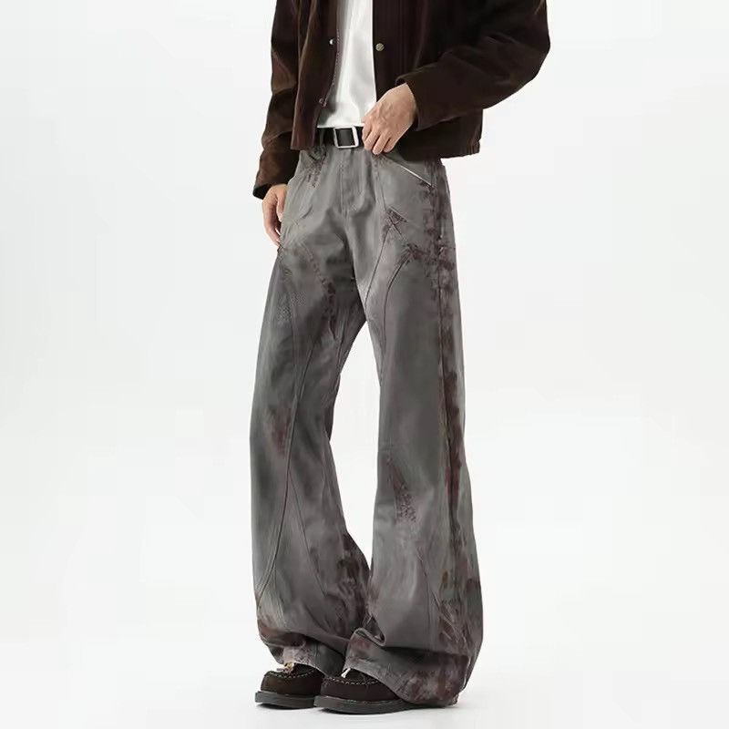 Japanese Brand Archive Style Washed Gray Flared Denim Trousers Size US 29 - 4 Thumbnail