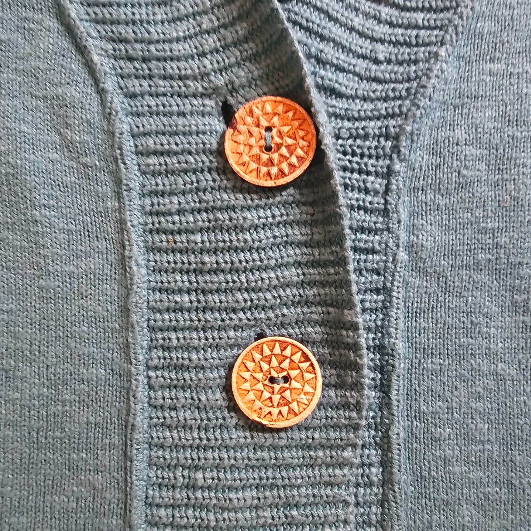 Vintage Willow Cardigan Sweater Womens Large Green Knit Sun Buttons 3/4 Sleeve Casual Size L / US 10 / IT 46 - 5 Thumbnail