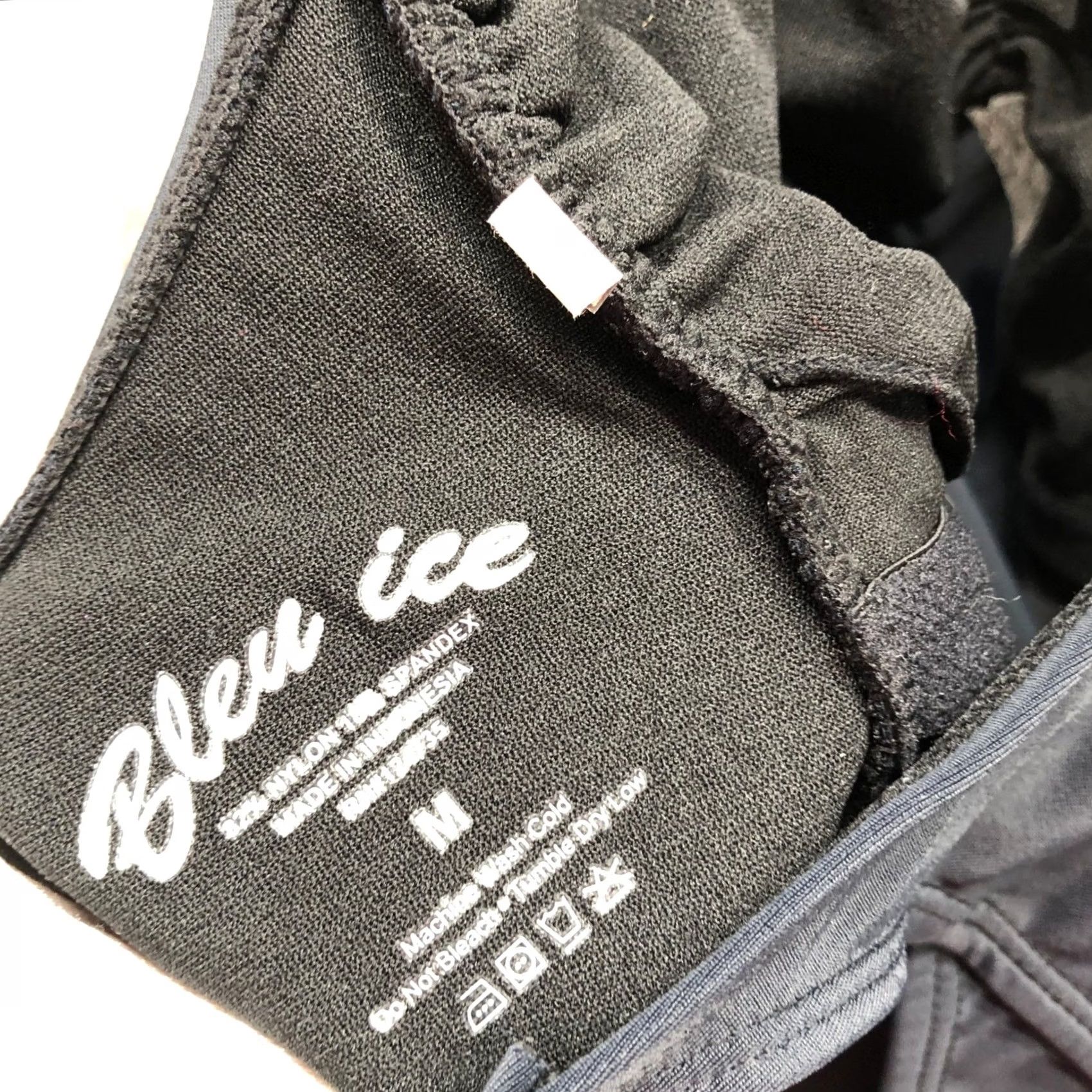 Vintage Bleu Ice One Piece Swimsuit Womens M Black Padded Halter Tie Ruffle Cutout Size ONE SIZE - 3 Thumbnail