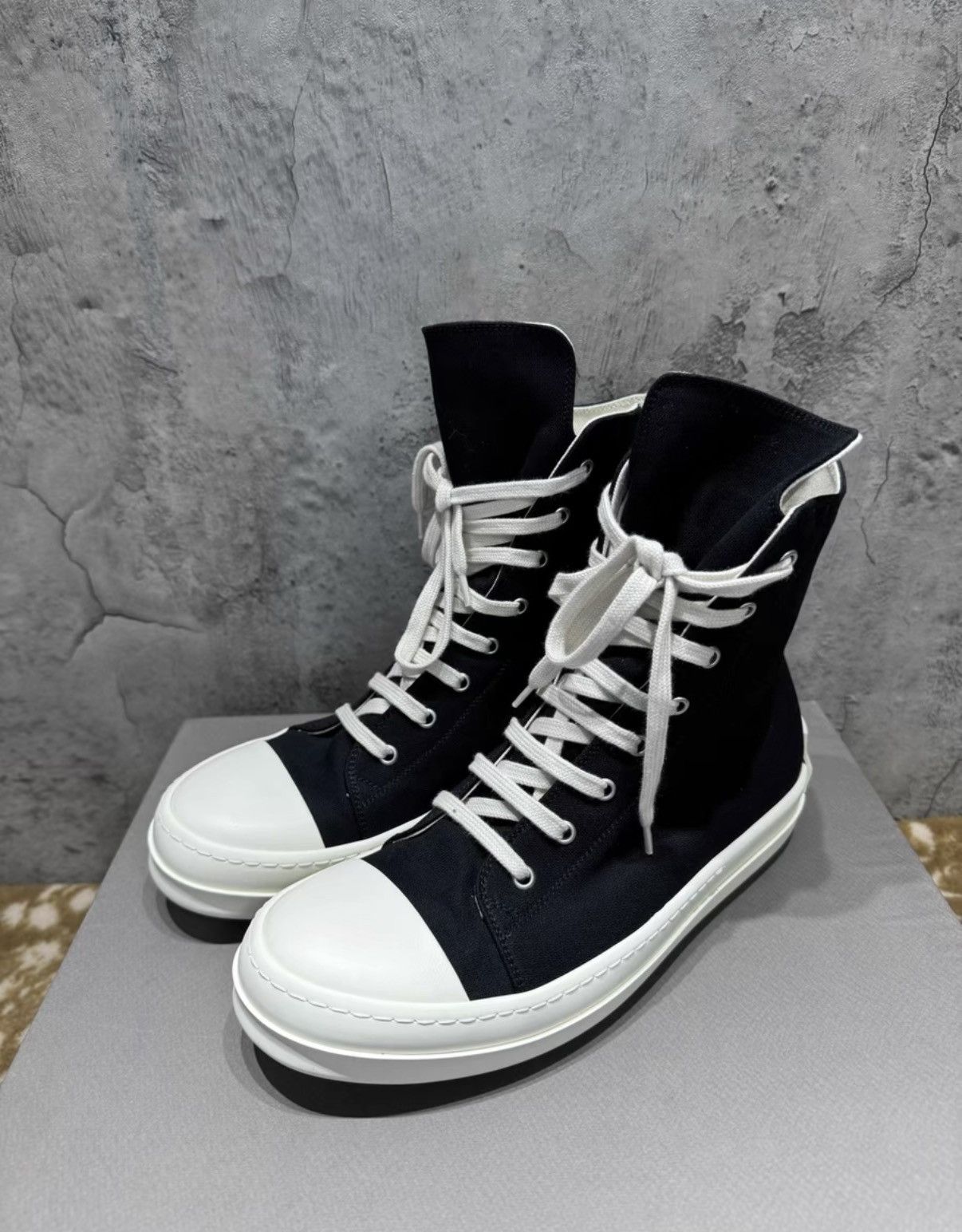 Rick Owens Rick Owens DRKSHDW High Top Ramones K37 Size US 8 / EU 41 - 1 Thumbnail