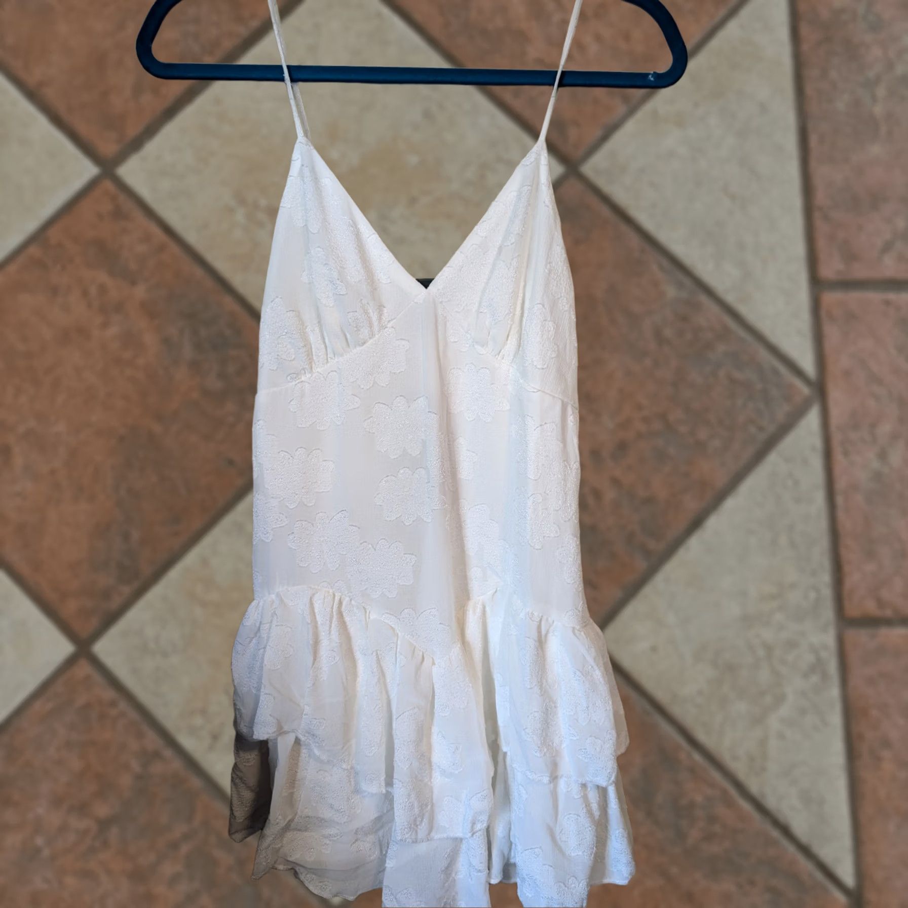 wild fable white lace dress Women's Lace Trapeze Mini Dress