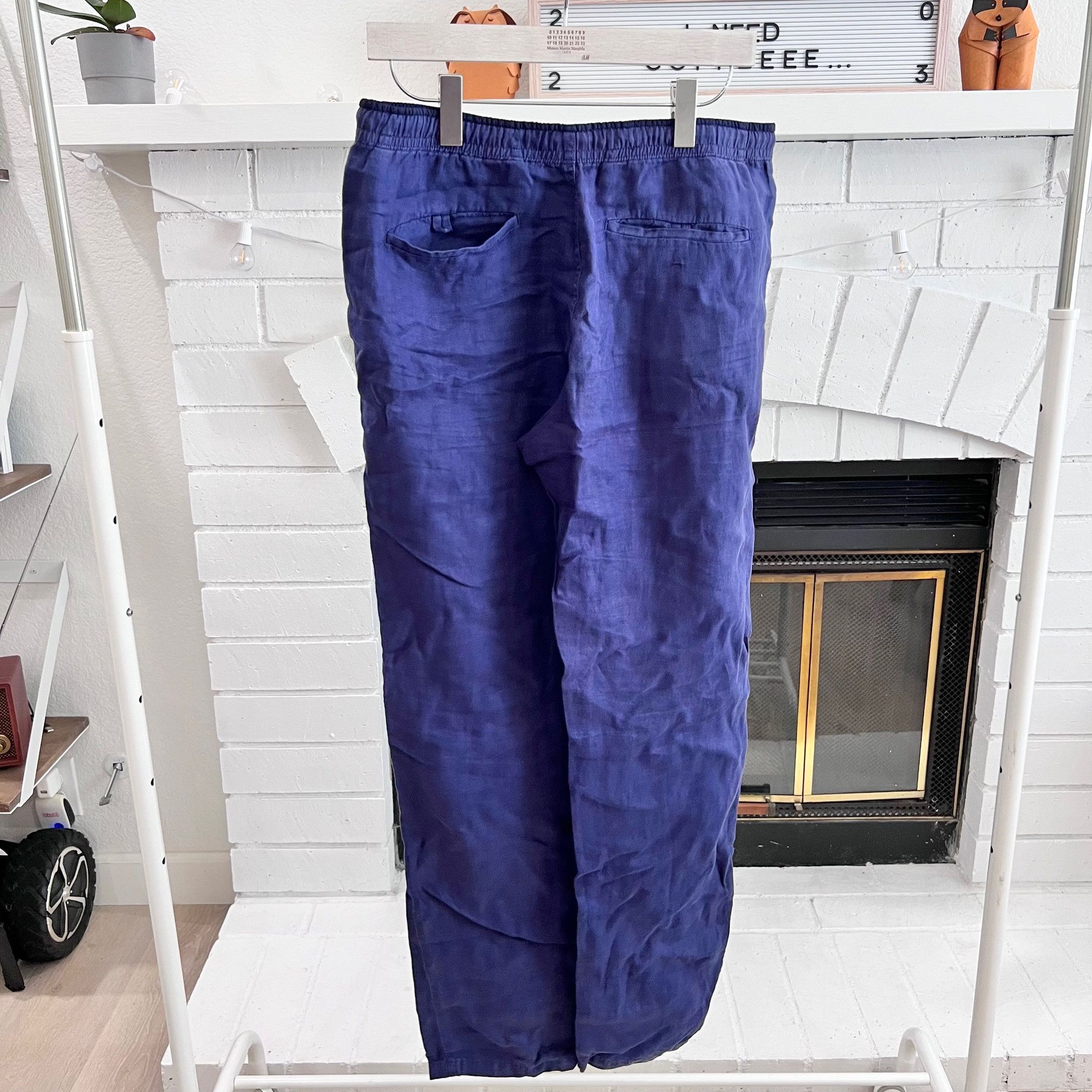 Z Zegna Z Zegna Relaxed Deep Blue Drawstring Trousers Pants Size US 29 - 2 Thumbnail