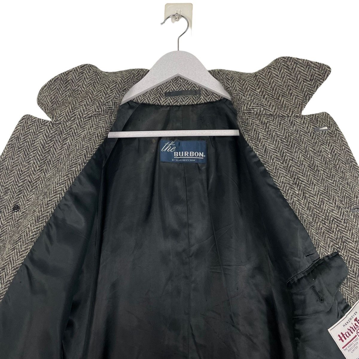 Harris Tweed × Japanese Brand 💥HARRIS TWEED HERRINGBONE LONG JACKET Size US M / EU 48-50 / 2 - 9 Thumbnail