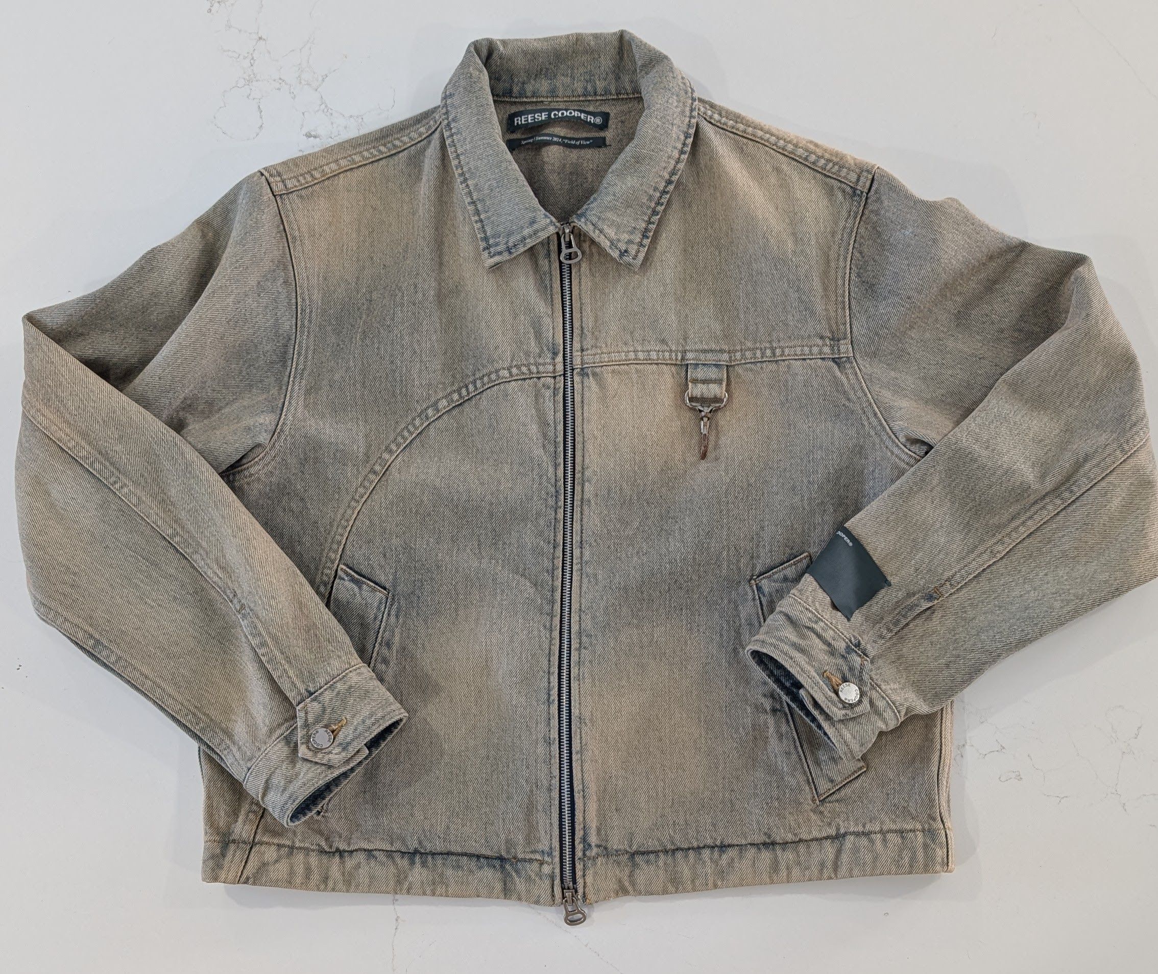 Reese Cooper Reese Cooper Spring 2024 Curved Washed Denim Work Jacket Size US M / EU 48-50 / 2 - 1 Thumbnail