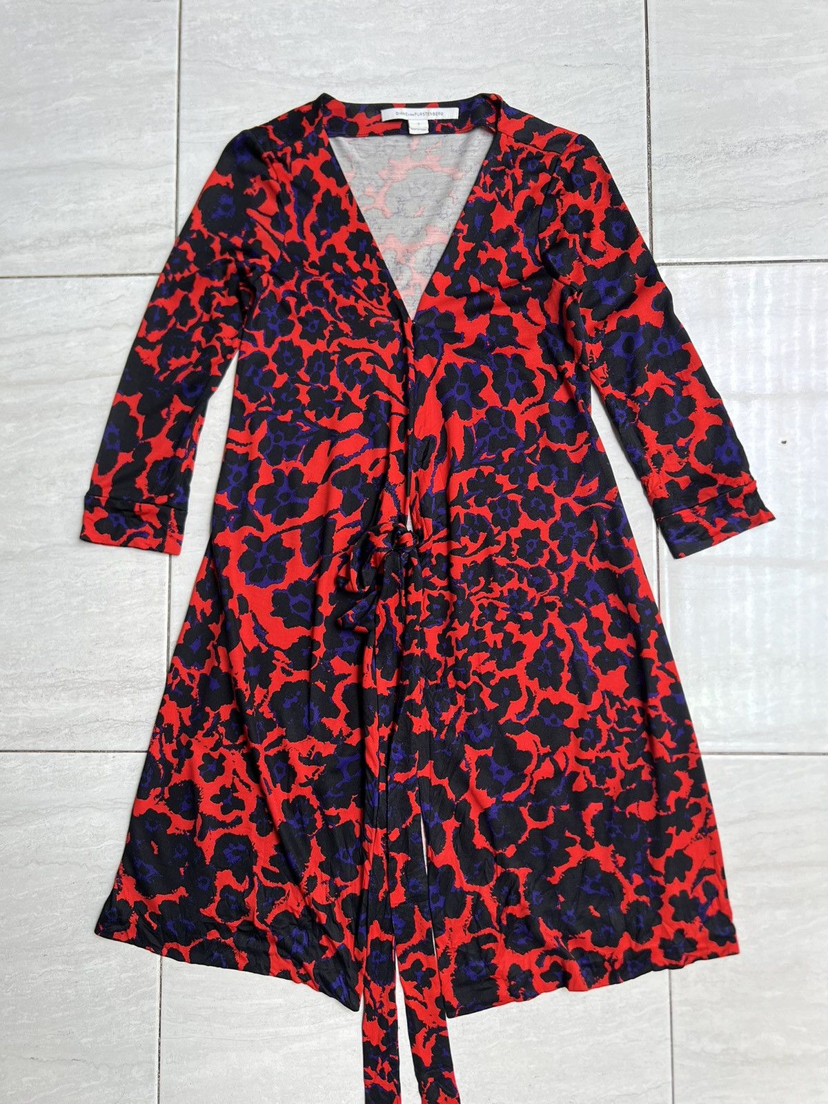 Diane von Furstenberg Diane Von Furstenberg Flower Motive Dress/Cardigan Size XS / US 0-2 / IT 36-38 - 6 Thumbnail