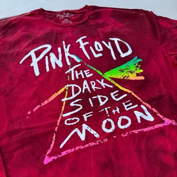 Band Tees × Pink Floyd NEW PINK FLOYD THE DARK SIDE OF THE MOON RED TIE DYE TEE M Size US M / EU 48-50 / 2 - 2 Thumbnail