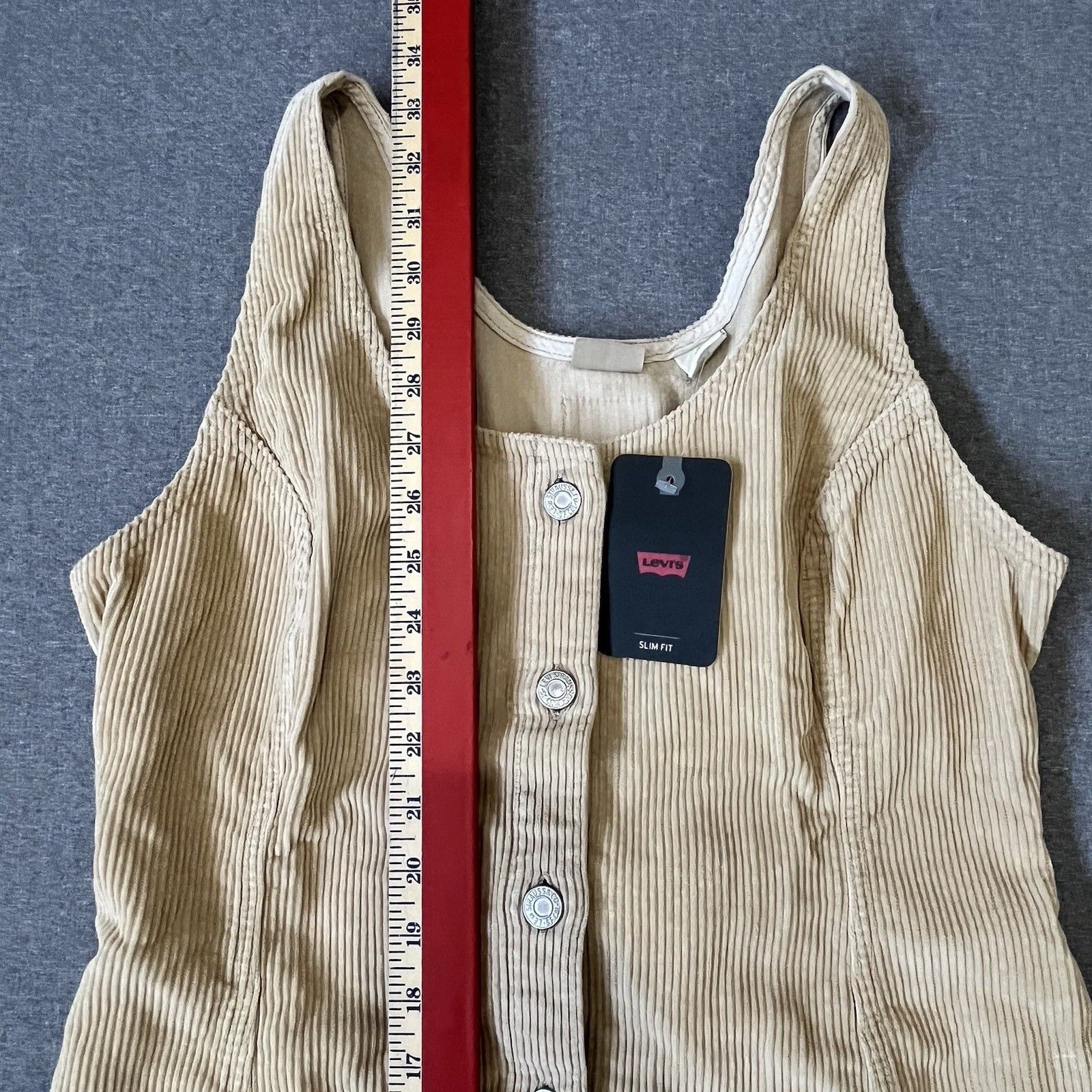 Levi's Levi's Tuli Corduroy Women Mini Dress, L 100% Cotton, NWT Size L / US 10 / IT 46 - 7 Thumbnail