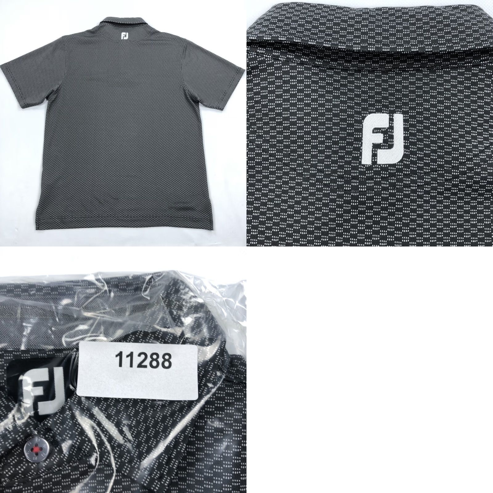 Footjoy FootJoy Polo Shirt M Gray Geometric Resort Golf Men's Shirt Regular Short Sleeve Embroidered Logo Moisture Wicking | FJ Safety: None Size US M / EU 48-50 / 2 - 8 Thumbnail